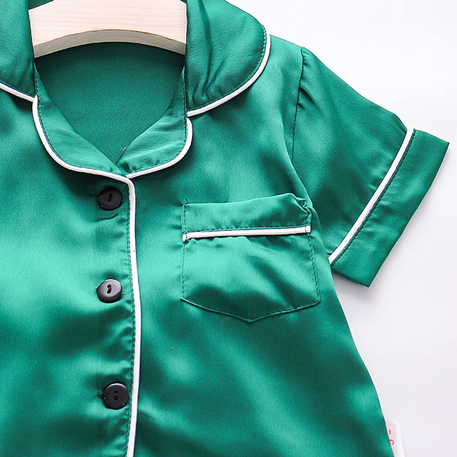 **Toddler Baby Boys Girls Satin Top & Pants Outfit Set - Soft Summer Cute Clothes for Infants & Kids - Perfect for Playdates, Parties & Family Photos**