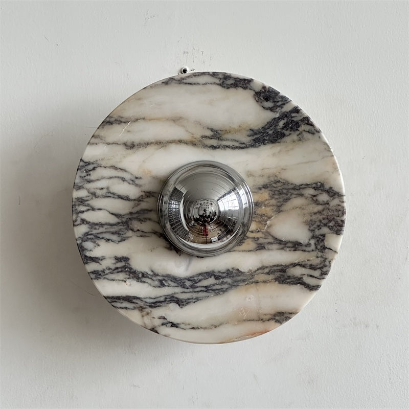 Calacatta Marble Wall Sconce Light - Modern Gold Finish Bathroom Vanity Lighting for Bedroom, Hallway & Living Room Decor