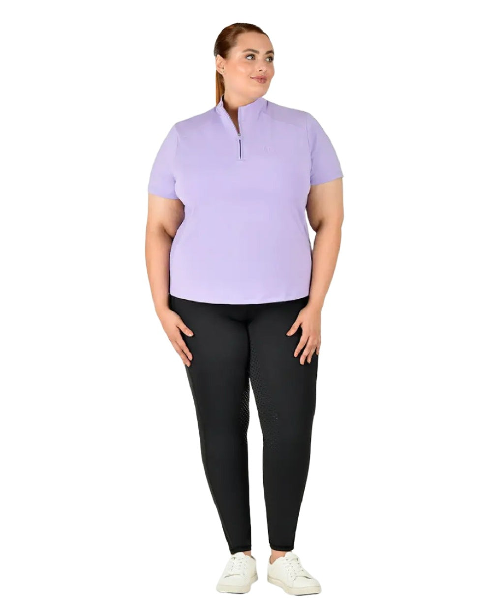 Dublin Curve Tabby Short Sleeve Equestrian Riding Top for Women - Perfect for Horseback Riding, Training & Outdoor Activities
