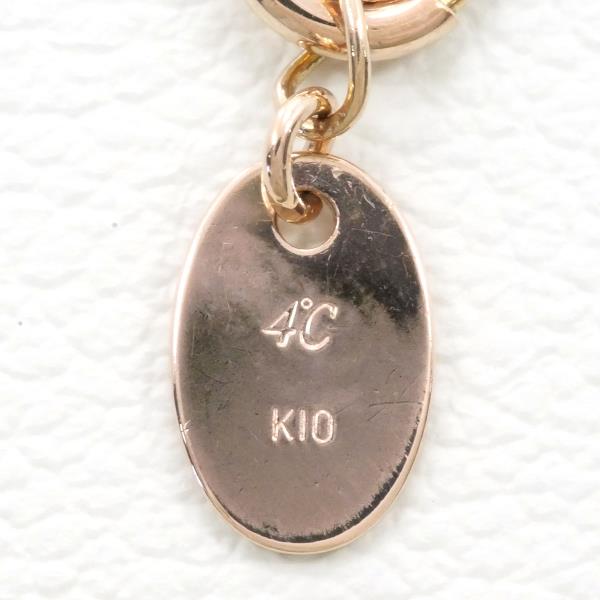 4℃ K10PG White Topaz Pink Gold Necklace - Elegant Jewelry for Women, Perfect for Weddings, Anniversaries & Special Occasions