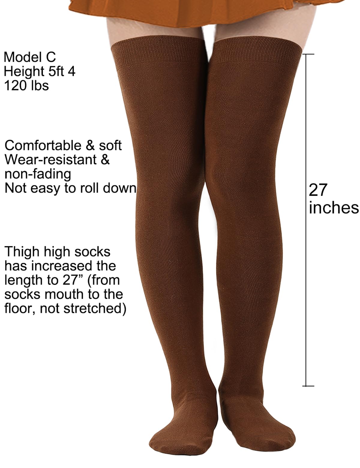 EZFS PLUS Women's Thigh High Socks - Extra Long Over The Knee Cotton Stockings, Thick & Warm Boot Socks for Girls - Perfect for Winter, Cosplay, and Fashion Outfits