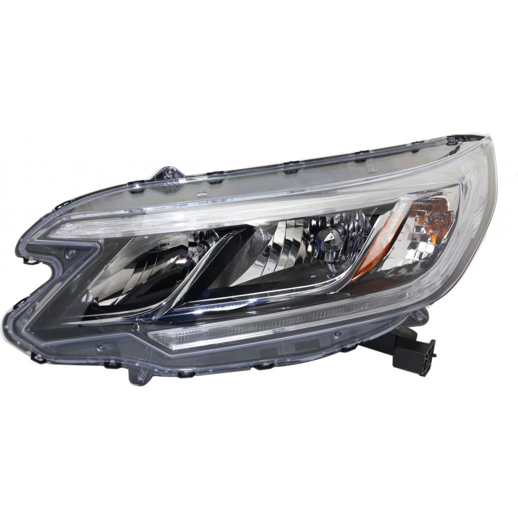 Honda CRV 2015 2016 Headlight Assembly Left Driver Side - CAPA Certified LED Daytime Running Lights for EX/EX-L Models | Part #HO2502161 33150-T1W-A01 | Perfect for Night Driving & Enhanced Visibility