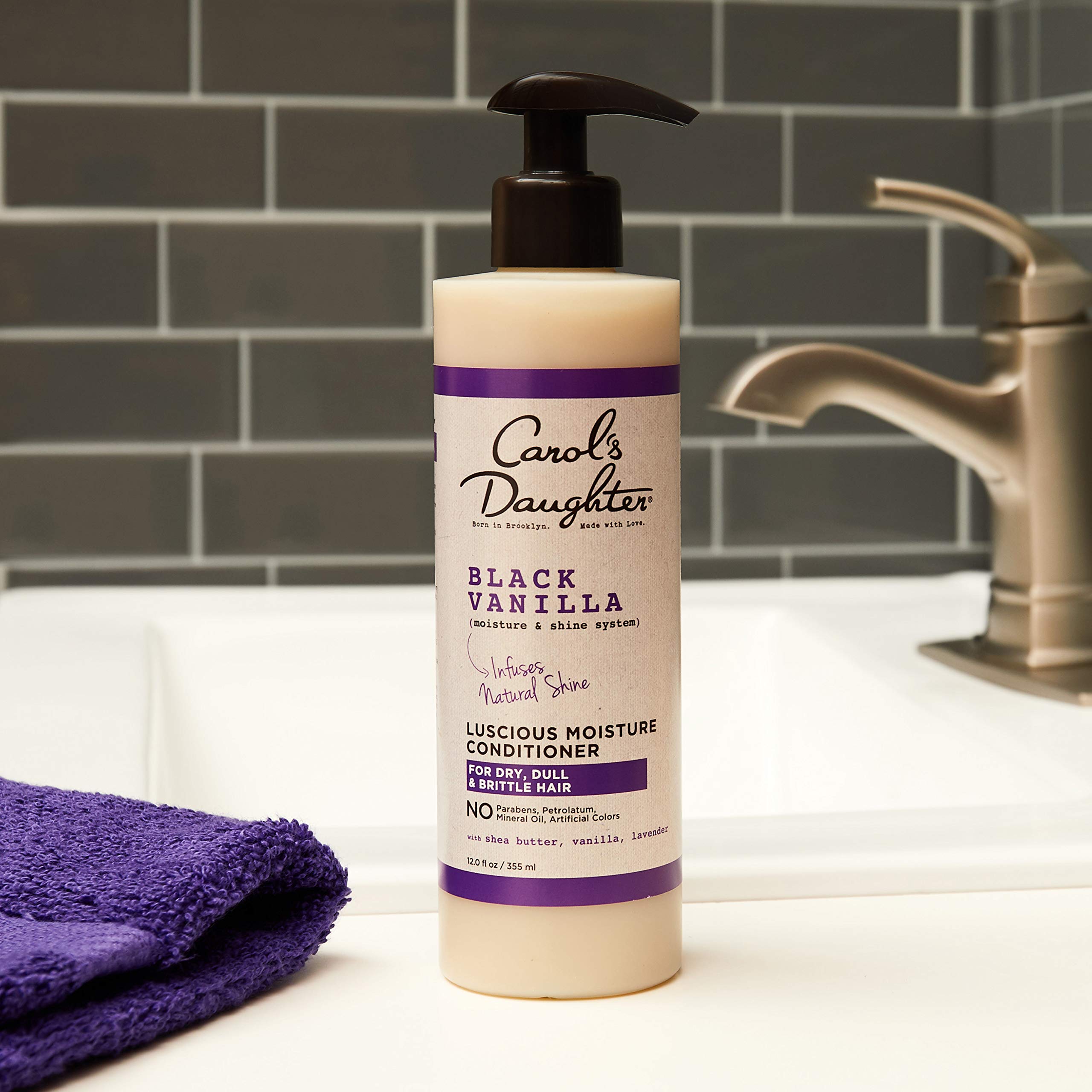 Carol’s Daughter Black Vanilla Sulfate-Free Hair Care Set - Hydrating Shampoo, Conditioner & Leave-In Spray for Dry, Damaged, Natural Curly Hair - Infused with Shea Butter, Aloe & Rosemary - Perfect for Daily Moisturizing & Revitalizing Curls at Home or Salon