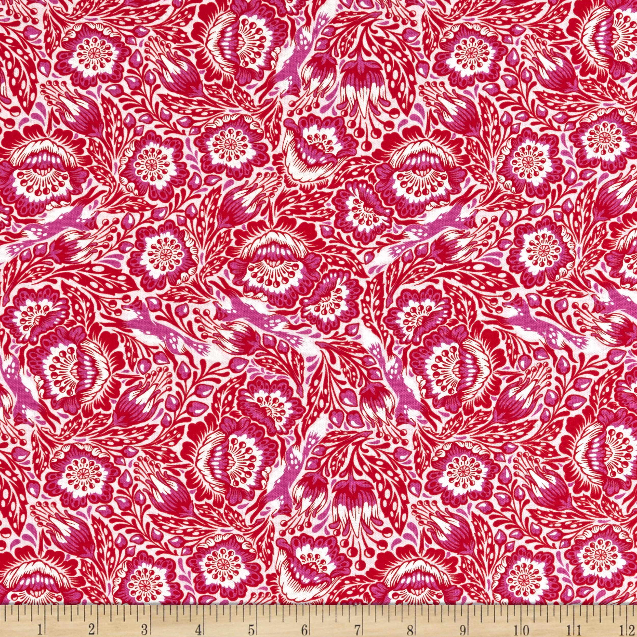 Tula Pink Tiny Beasts Out Foxed Glimmer Fabric by The Yard - Premium Cotton Quilting Material for DIY Crafts, Quilts & Home Decor Projects