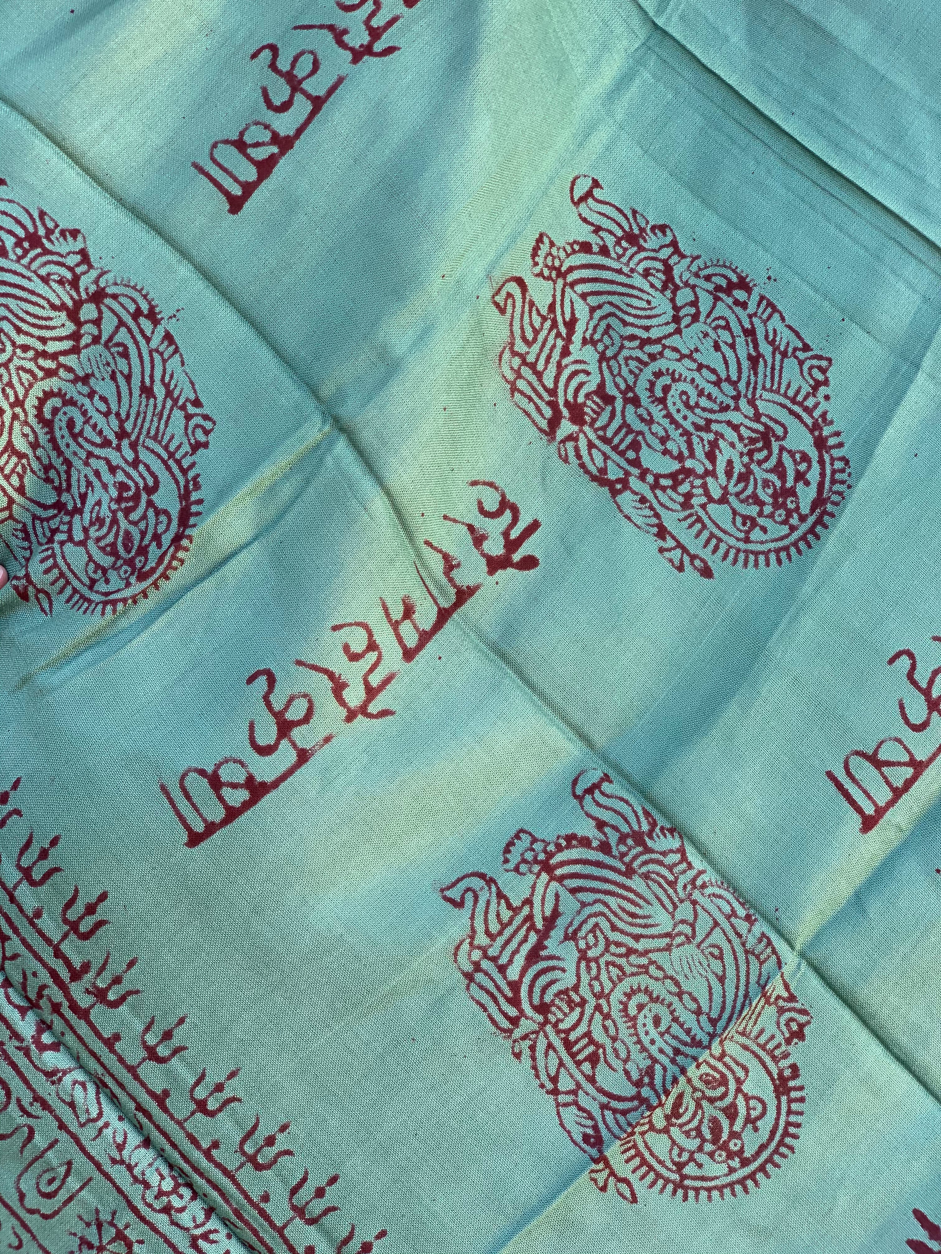 Large Size Om Print Sarong Pareo Shawl - Perfect for Beach, Pool, and Summer Fashion