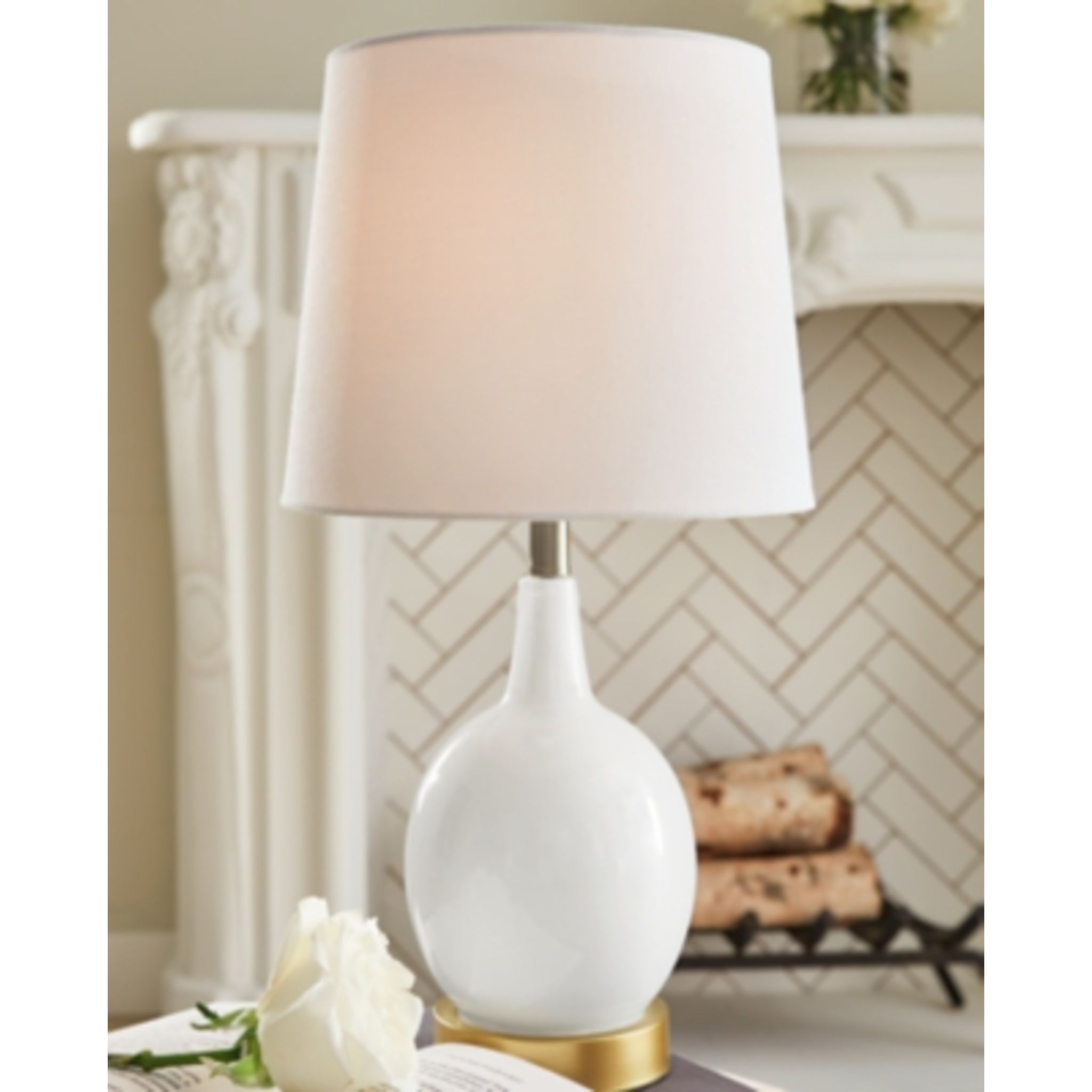 Arlomore Modern Table Lamp - 18.5 Inch Bedside Nightstand Light with USB Port, Touch Control & Adjustable Brightness - Perfect for Bedroom, Living Room, Office & Reading Nook