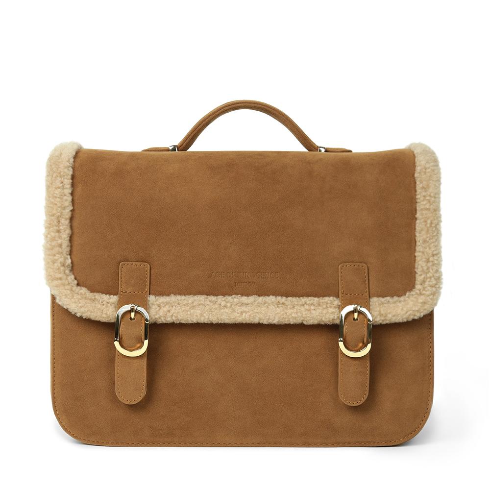 Premium Genuine Leather Crossbody Bag for Women - Sansa Camel - Fashionable & Durable Handbag for Daily Use, Work, and Travel