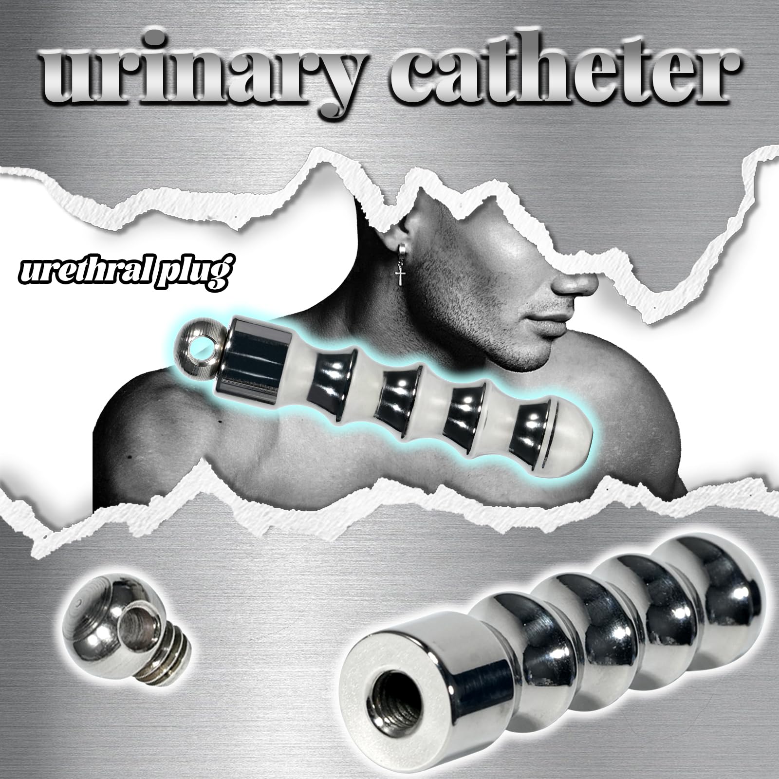 Stainless Steel Hollow Urethral Plug - 11mm Male Catheter Expansion Penis Plug for SM Play, Masturbation & Stimulation - Durable Horse Eye Stick Sex Toy for BDSM, Adult Play & Sensual Exploration