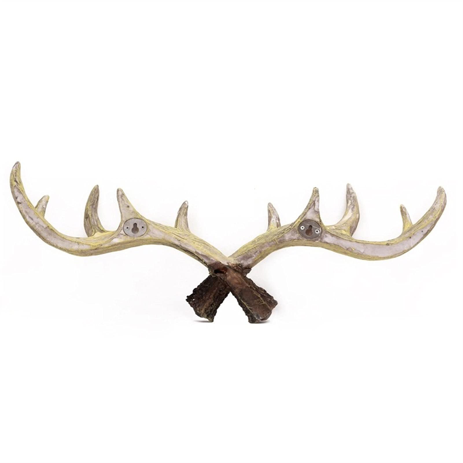 Vintage Antler Wall Hook - White Coat Rack for Entryway & Clothing Store Decor