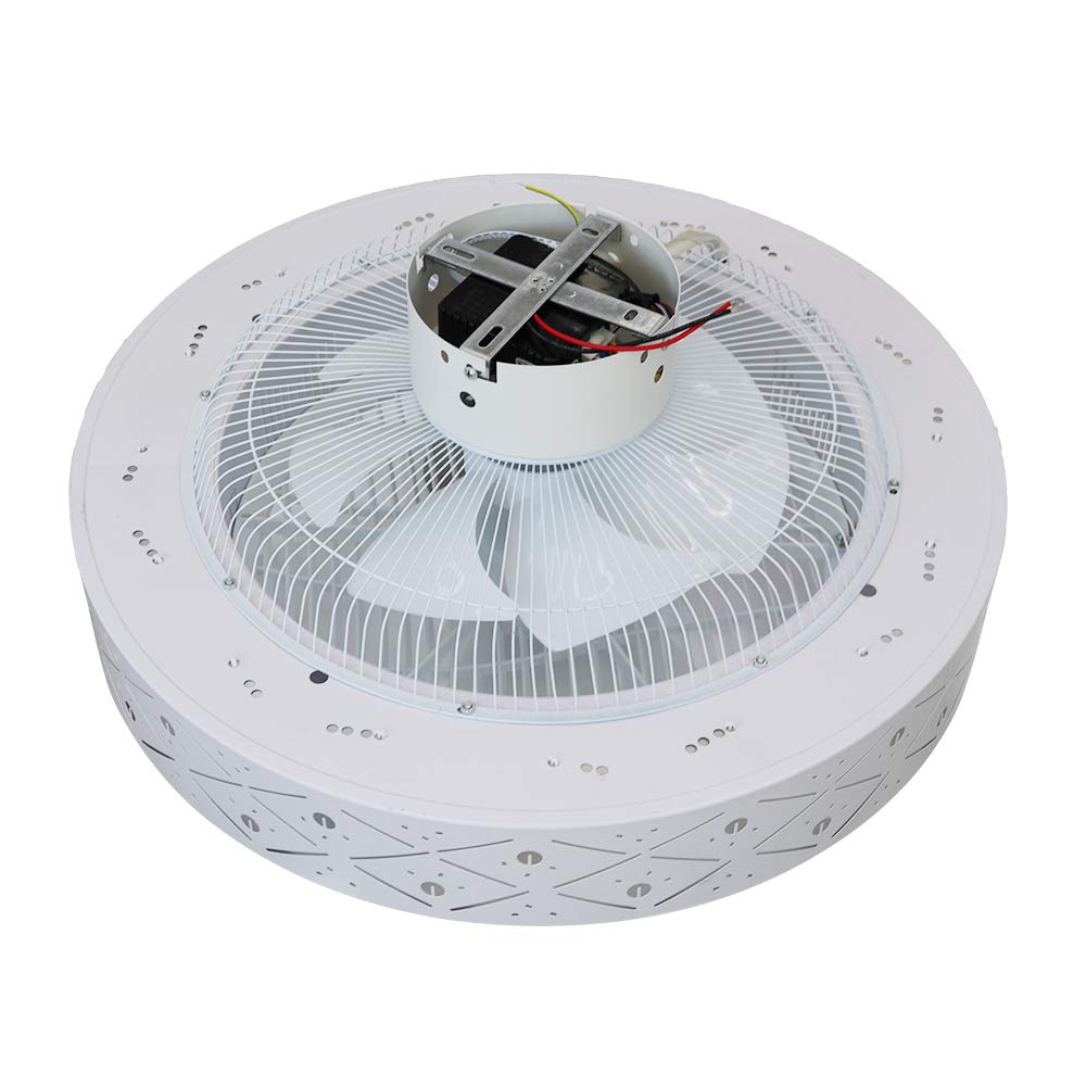 22 Inch LED Ceiling Fan Light with Remote Control - 7 Blades Chandelier, Dimmable 3-Speed Adjustable, Iron & Acrylic Design - Perfect for Bedroom, Living Room, Kids Room, Office, Restaurant and Dining Room Lighting