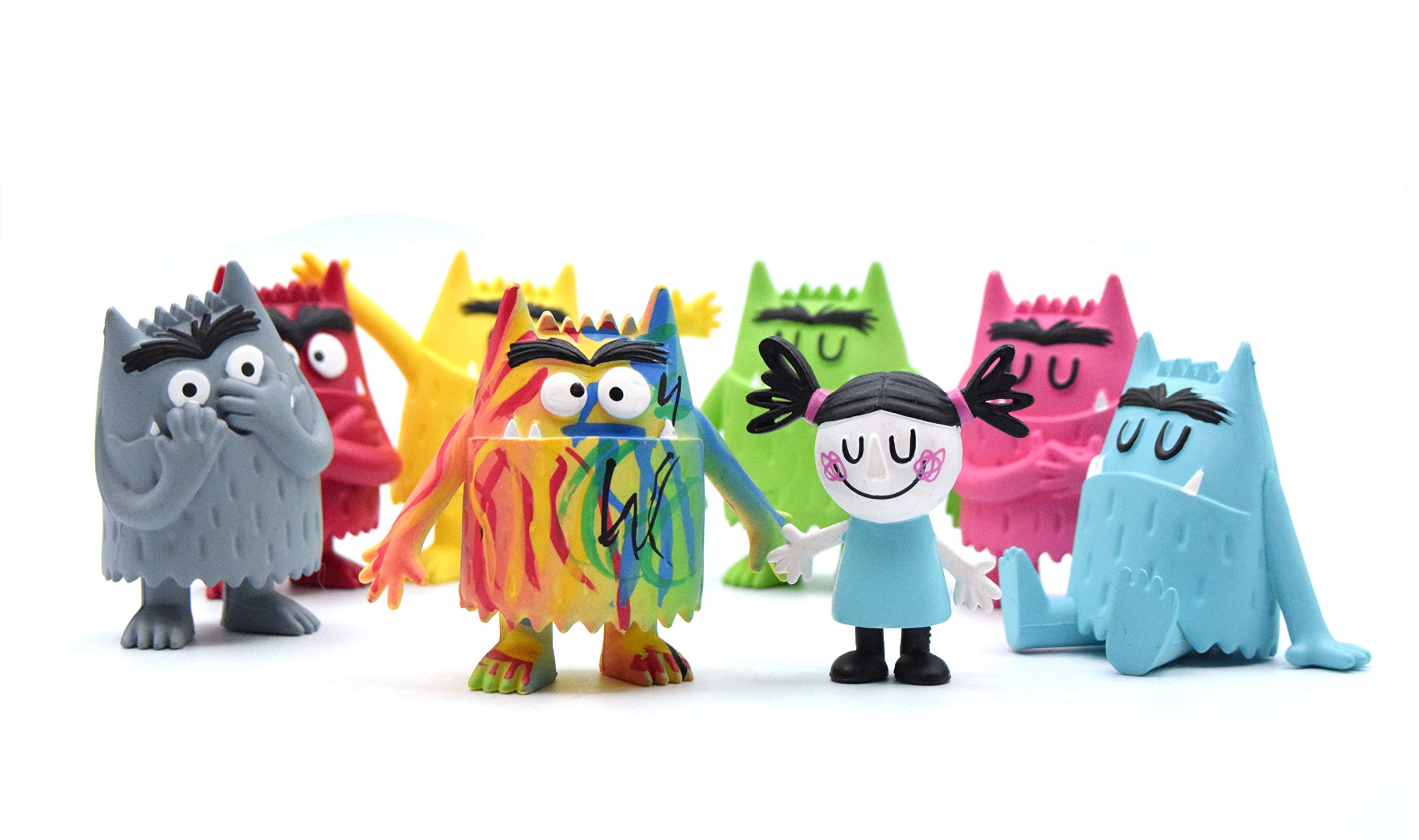 The Colour Monster Figurines Collection - Cute Emotional Learning Toys for Kids, Perfect for Play Therapy, Classroom Decor, and Gift Giving