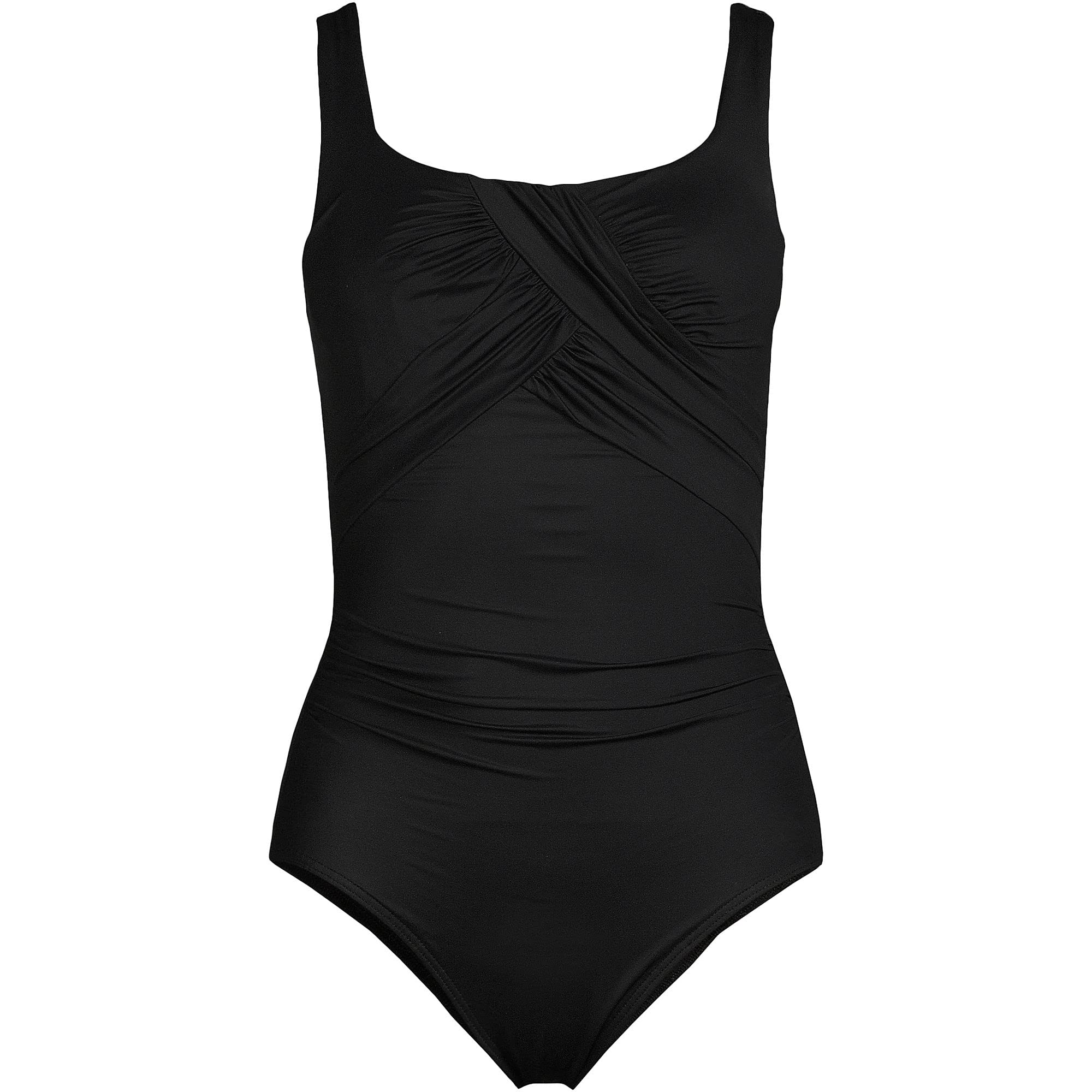 Lands' End Women's Carmela One Piece Swimsuit - Slimming Bathing Suit for Women, Tummy Control Swimwear for Beach, Pool & Vacation