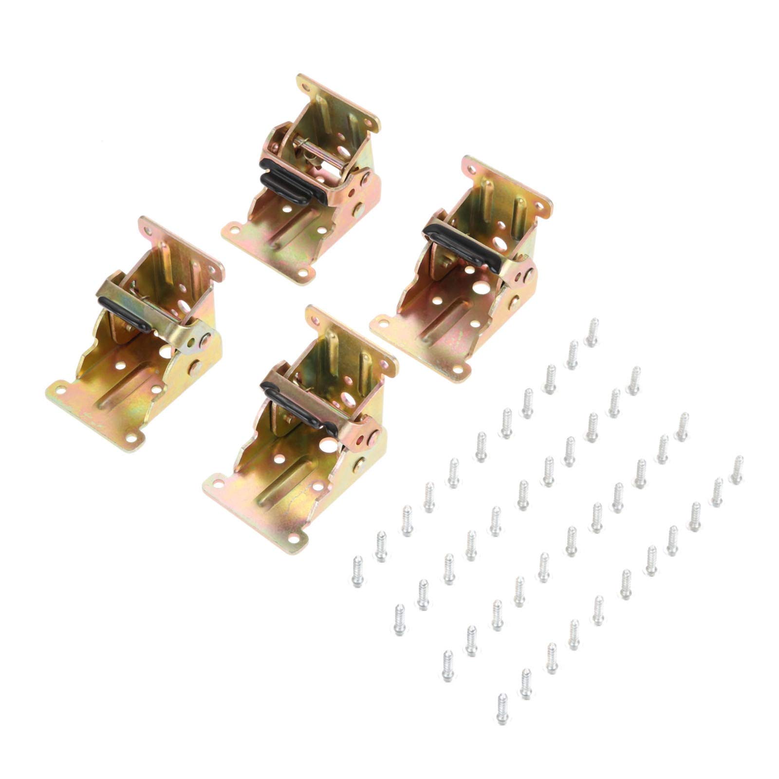 4Pcs 90 Degree Self-Locking Cabinet Hinges - Heavy Duty Iron Folding Hinge for Furniture, Dining Table, Lift Support & Cabinet Hardware - Perfect for Kitchen Cabinets, Wardrobes & DIY Furniture Projects