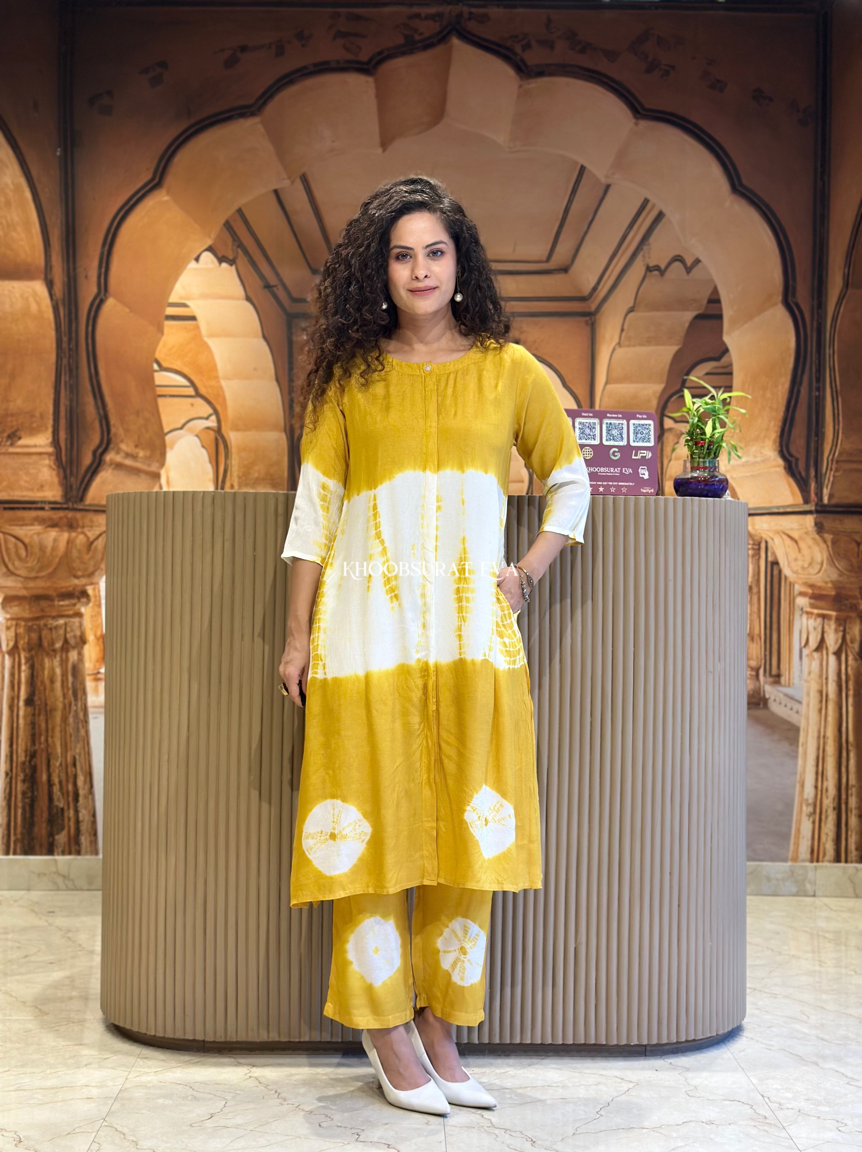 Stylish Touch Glow Yellow Kurta Set for Women - Traditional Indian Ethnic Wear for Festivals, Weddings & Special Occasions
