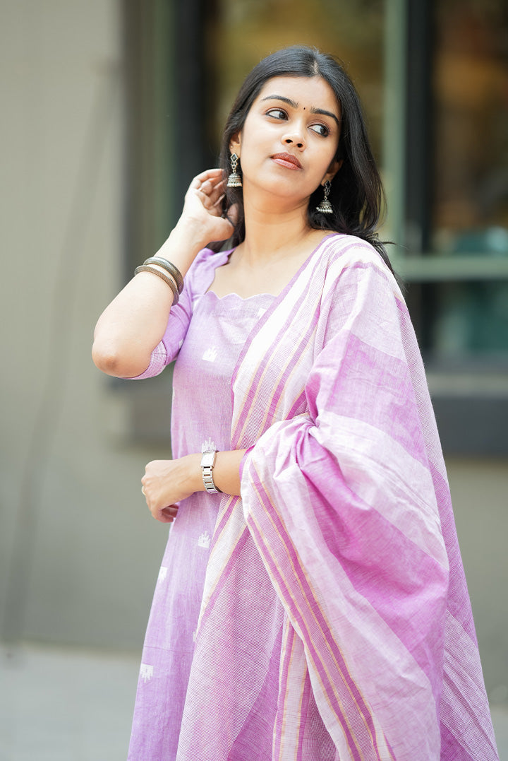 Ziva Luxury Handcrafted Cotton Kurti Set for Women | Handmade Indian Ethnic Dress | Perfect for Festivals, Weddings & Casual Wear | DD708