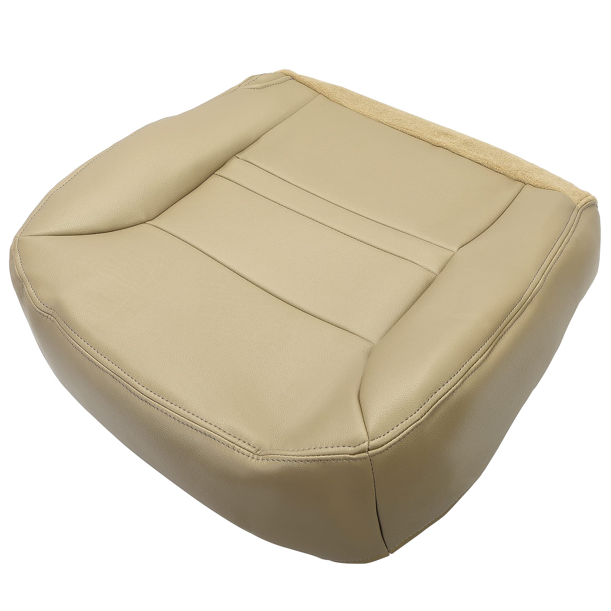 ECOTRIC Tan Synthetic Leather Seat Covers for 2000-2001 Ford Excursion Limited & XLT Models - Driver Bottom & Top Cover + Passenger Top Cover | Durable Protection & Comfort Upgrade for Trucks & SUVs