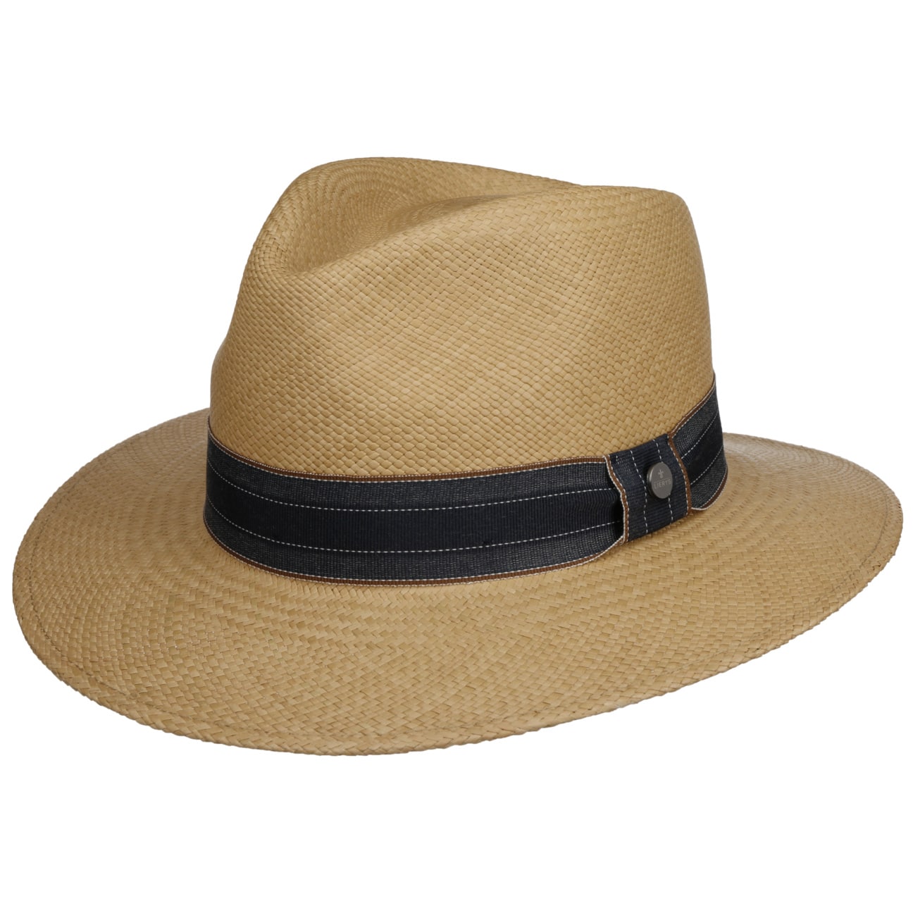 Lierys Denim Band Traveller Panama Hat - Stylish & Breathable Summer Sun Hat for Men & Women - Perfect for Beach, Travel, and Outdoor Adventures