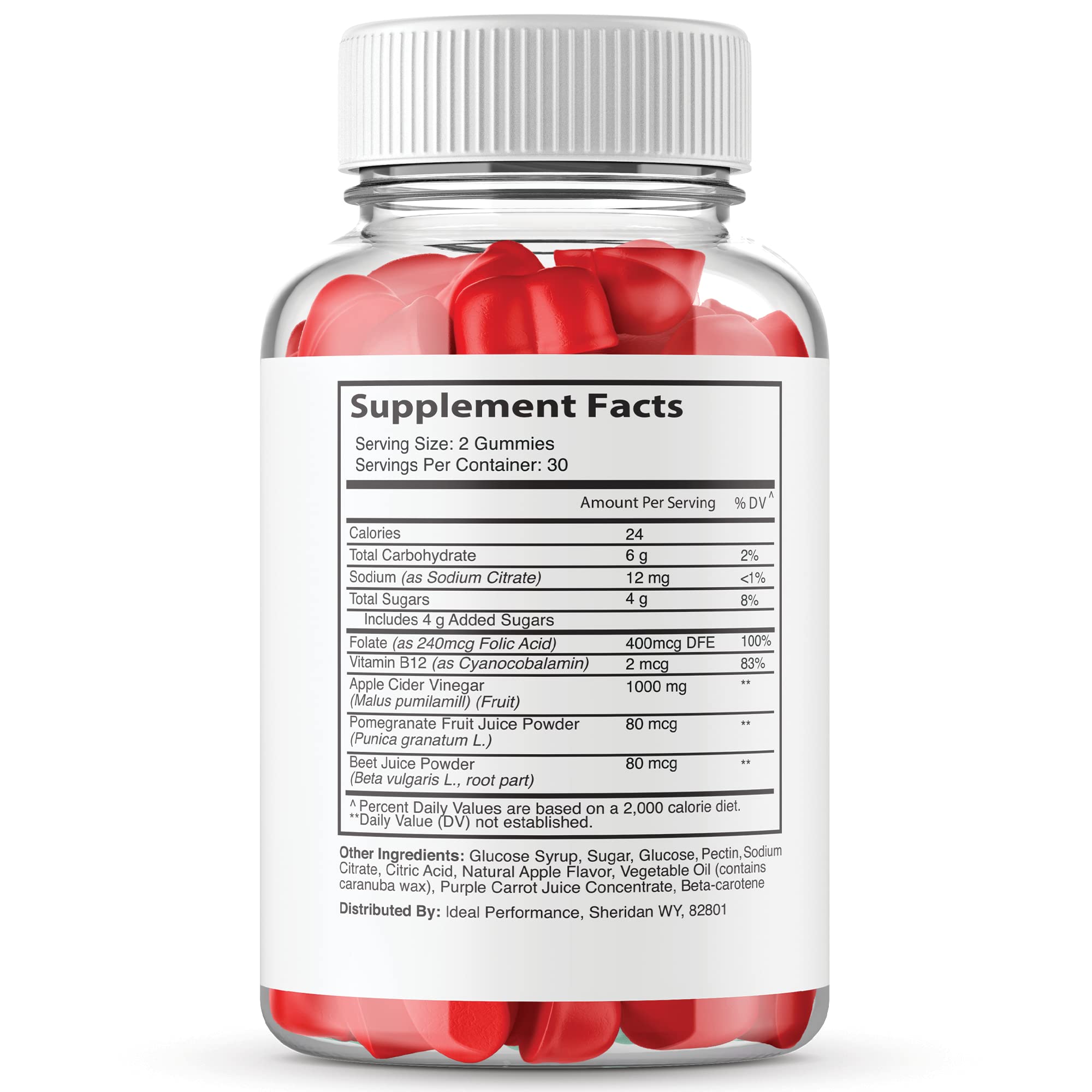 Ideal Performance Keto Flow Gummies Max Strength (2 Pack, 120 Gummies) - Apple Cider Vinegar Keto ACV Gummy Bears for Weight Loss & Energy Boost - Perfect for Ketogenic Diet & On-the-Go Snacking