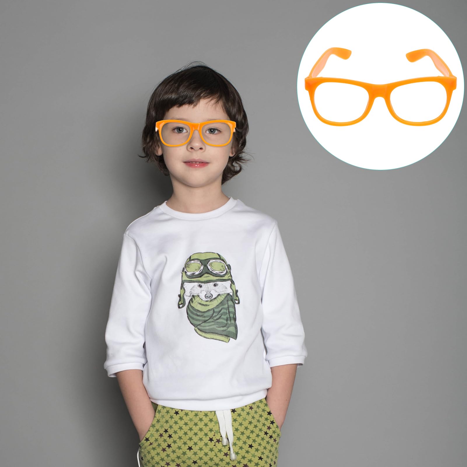 SOIMISS 36 Pcs Fun Baby Doll Glasses Frames - Colorful Kids Party Accessories, Toddler Pretend Play Toy, Orange PP Plastic Eyewear for Dress Up & Role Play Games | Perfect for Birthday Parties, Halloween Costumes & Photo Props