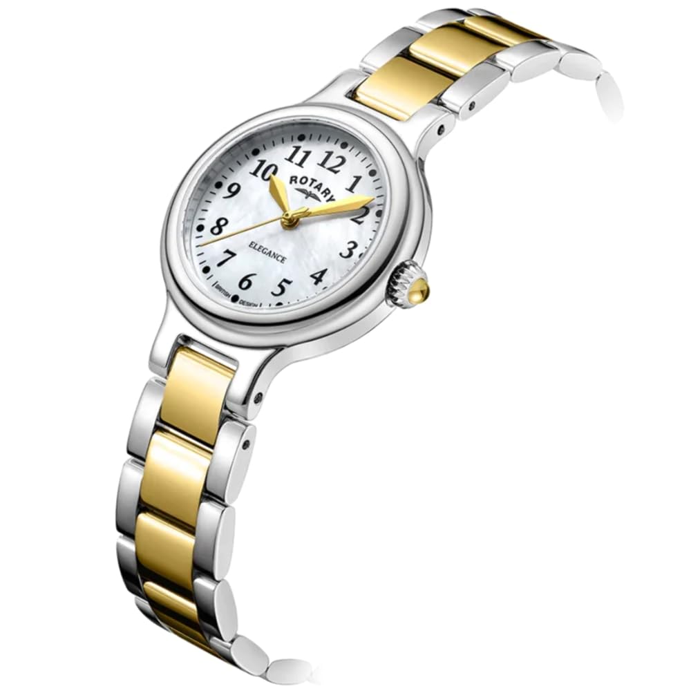 LB05136/41 Rotary Dress Watch for Men & Women - Elegant Stainless Steel Analog Wristwatch with Date Display - Perfect for Business, Formal Events & Everyday Wear