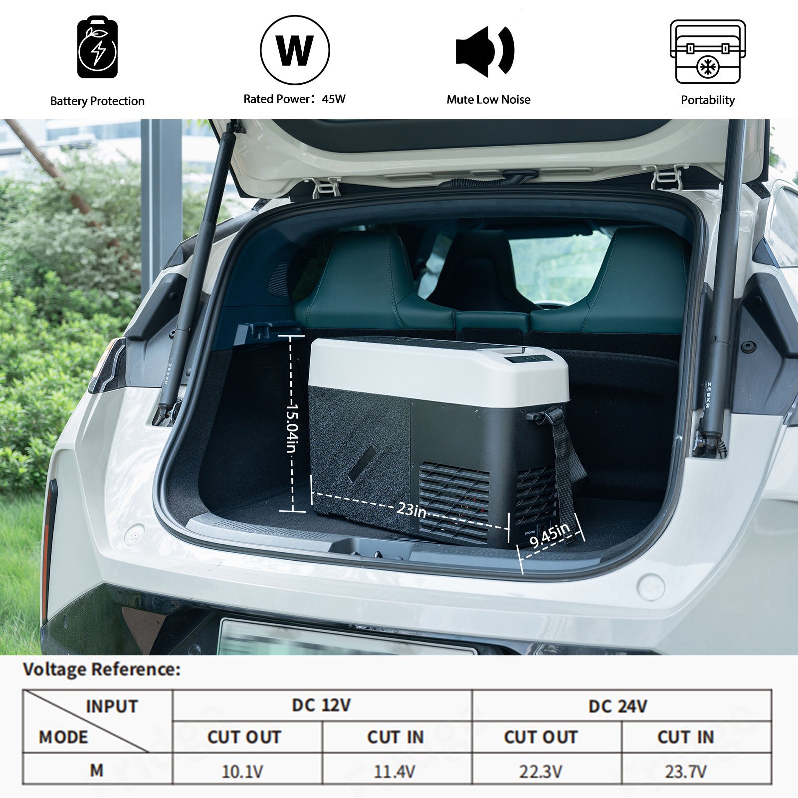 Alpicool KCF15 Portable Car Refrigerator 12V/24V DC & 110V AC, 15 Quart Compact Freezer for Camping, Road Trips, RV, Truck, Boat, and Outdoor Adventures