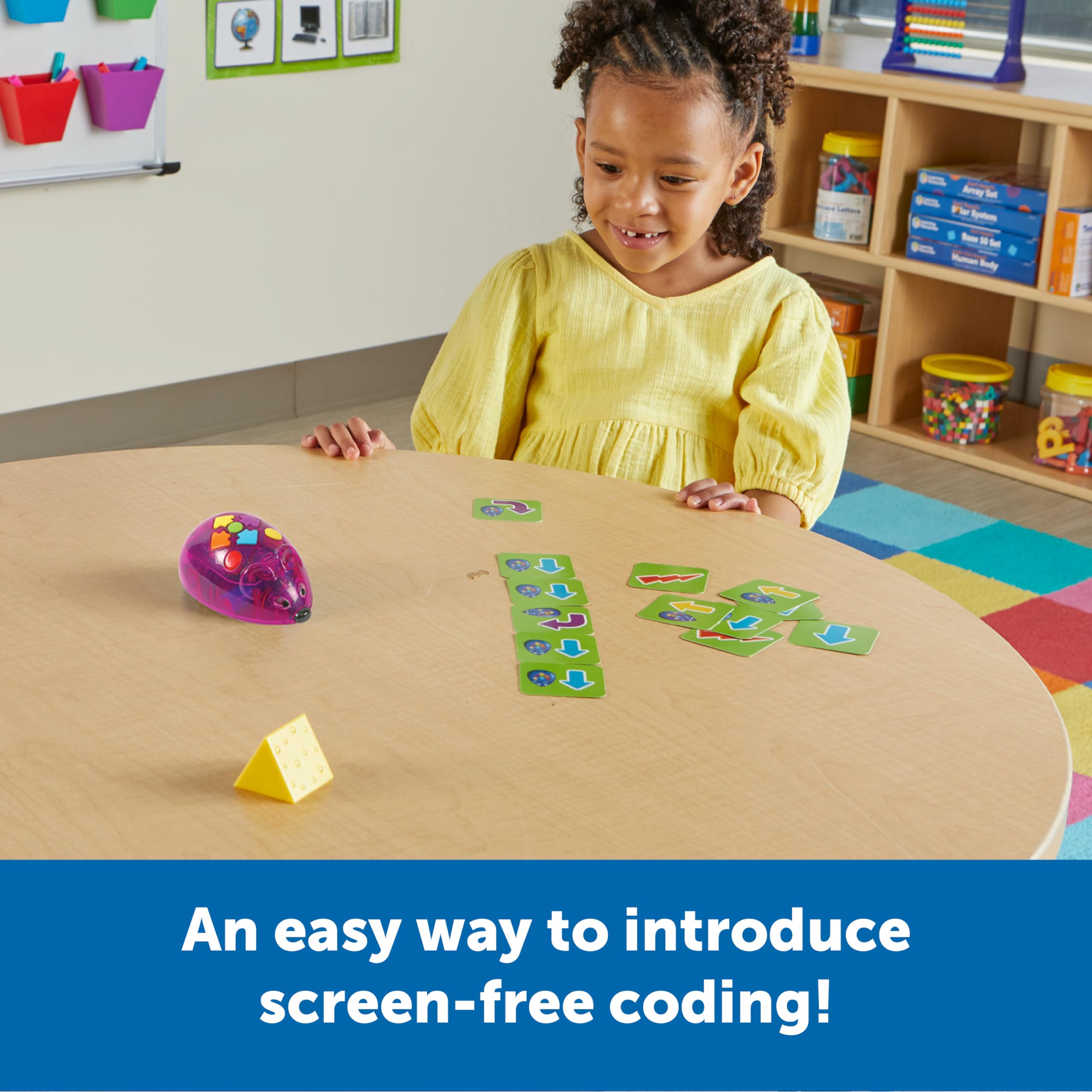 Learning Resources Rechargeable Code & Go Robot Mouse - STEM Coding Toy for Kids Ages 4+, Educational Programmable Robot for Boys & Girls - Perfect for Classroom STEM Activities & Home Learning Play