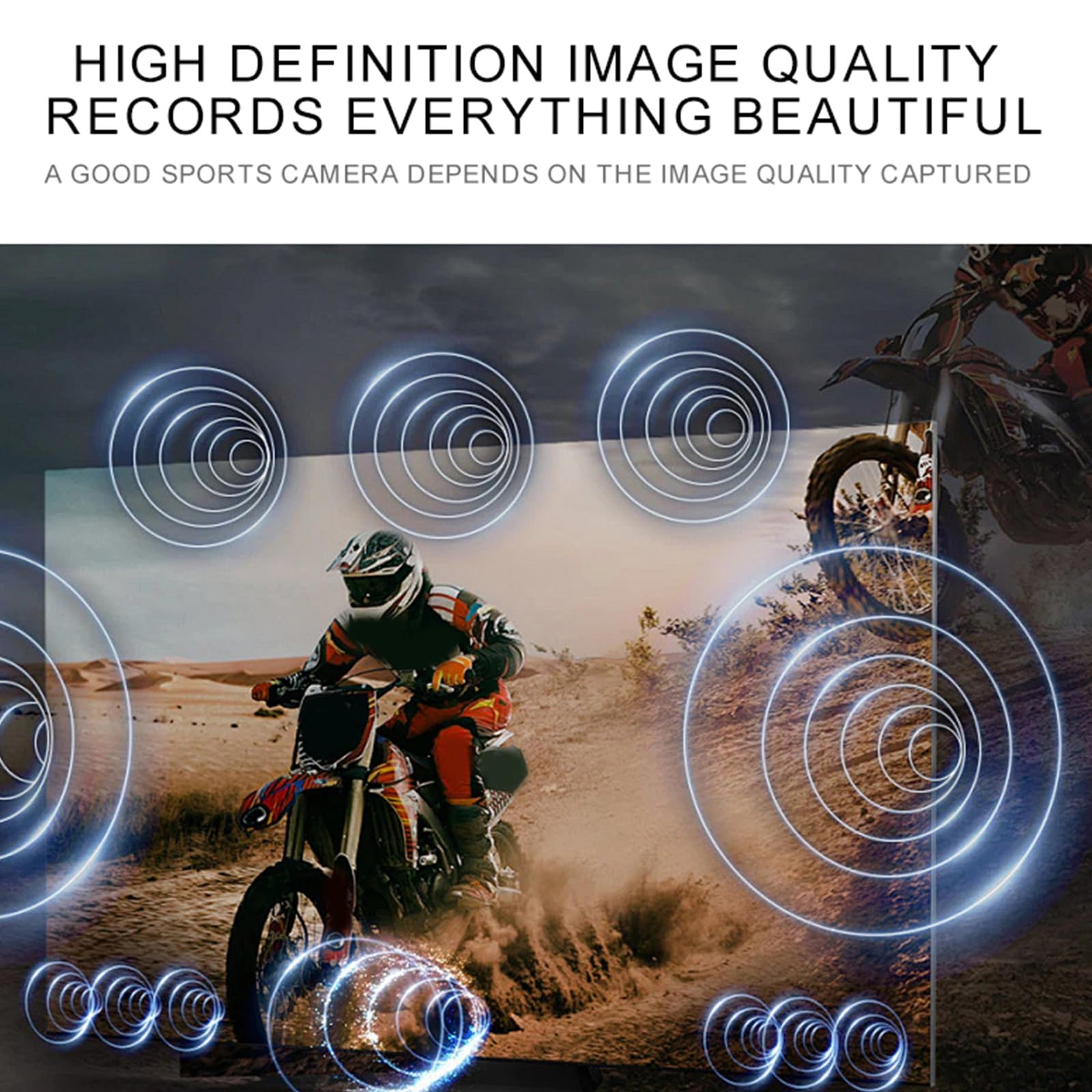 D9 Head Mounted Camera with Headstrap - Wearable Action Cam for Outdoor Adventures & Sports Recording