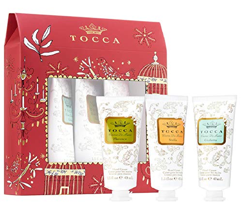 TOCCA Luxury Hand Cream Gift Set - 3 Pack Hydrating & Nourishing Hand Creams for Dry Skin - Perfect for Travel, Office & Home Use - Fragrance Options Include Florence, Cleopatra & Stella