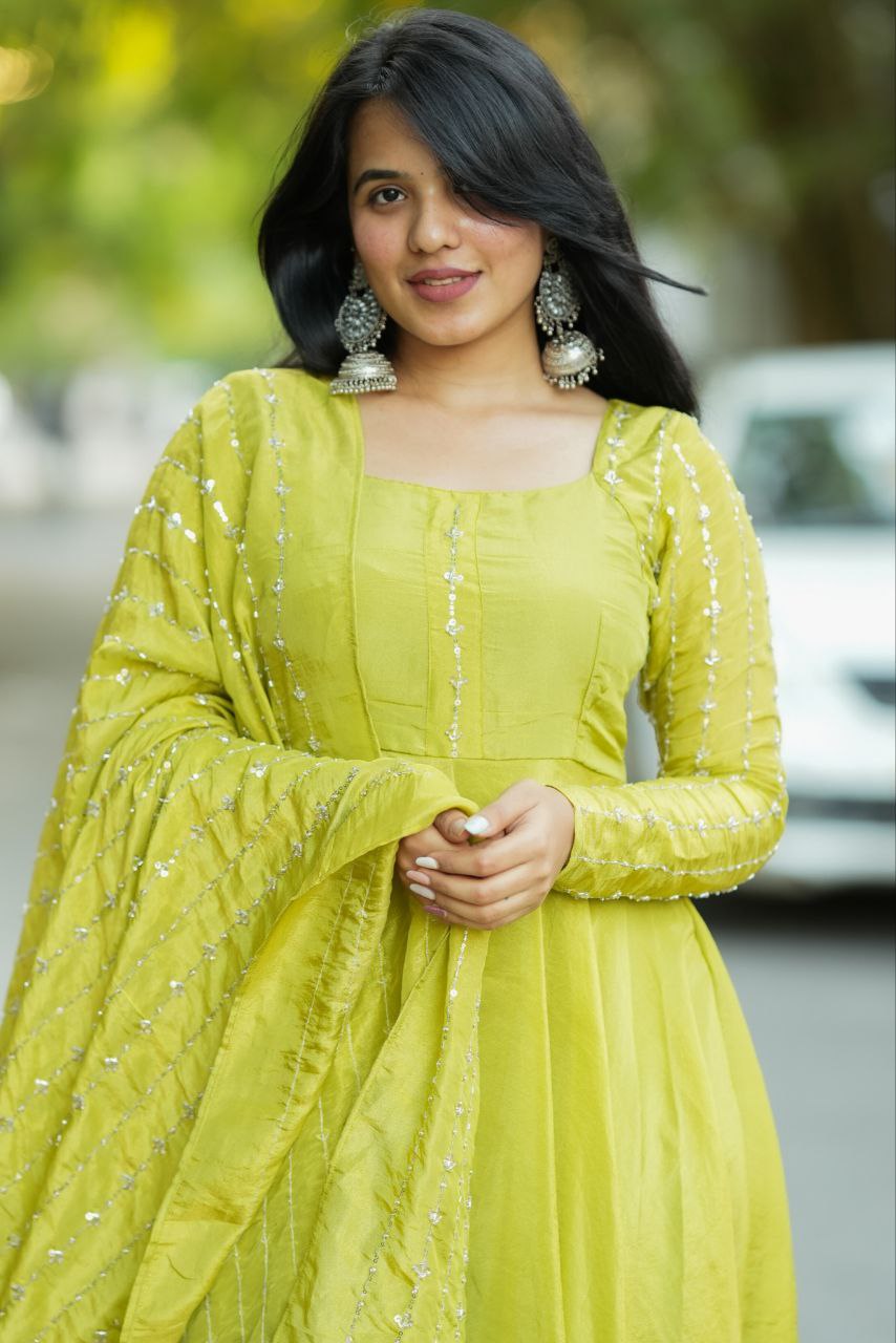 DD522 Pallavi Designer Wear Anarkali - Elegant Indian Ethnic Dress for Women, Perfect for Weddings, Parties & Festive Occasions