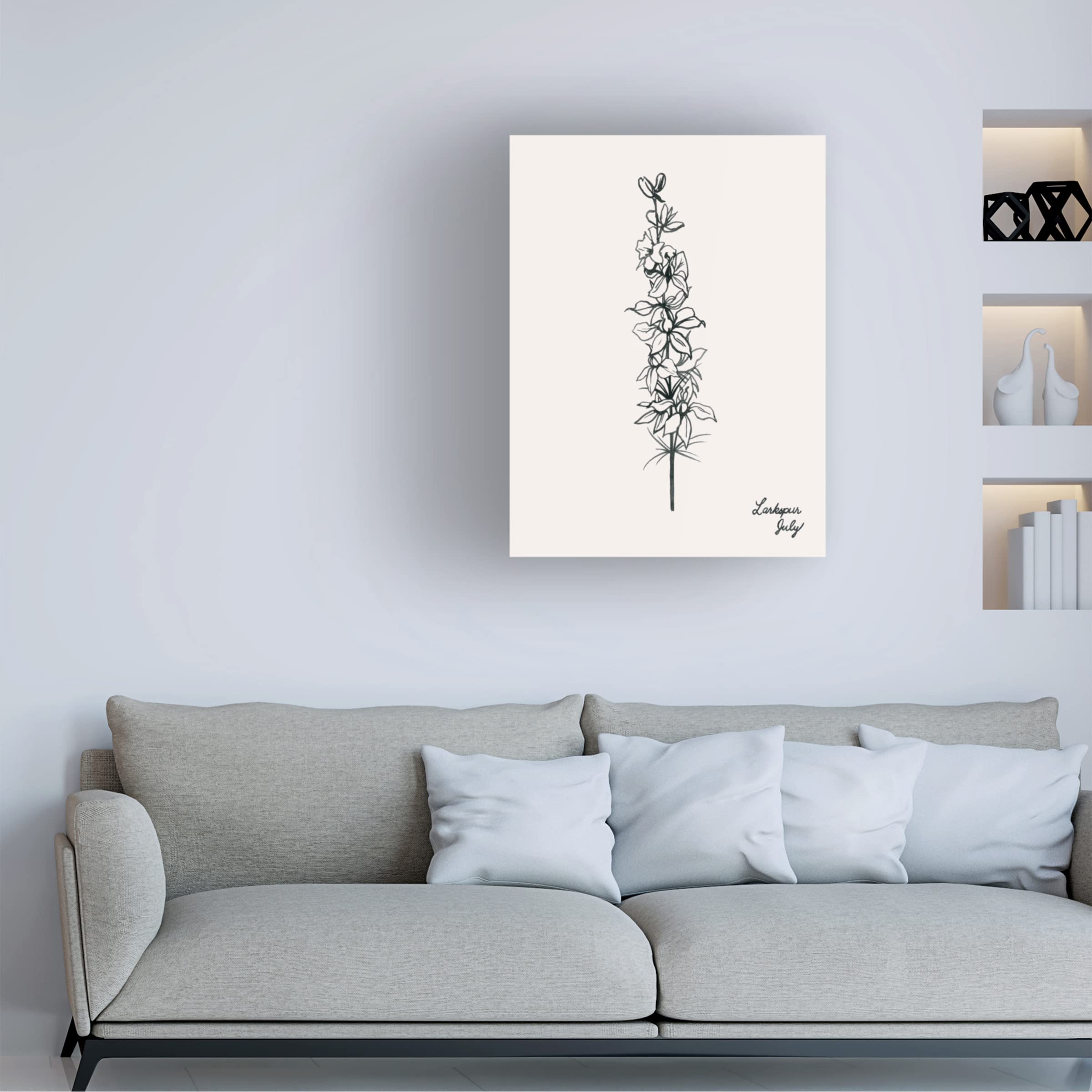 Grace Popp 'Annual Flowers VII' Canvas Wall Art Print - Floral Home Decor for Living Room, Bedroom & Office - Trademark Fine Art Collection