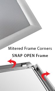 8.5x11 Ceiling Mount Display Snap Frame - Silver Metal Poster Sign Holder for Retail Stores & Restaurants | Two-Sided Advertising Solution for Menus, Promotions & Event Signage