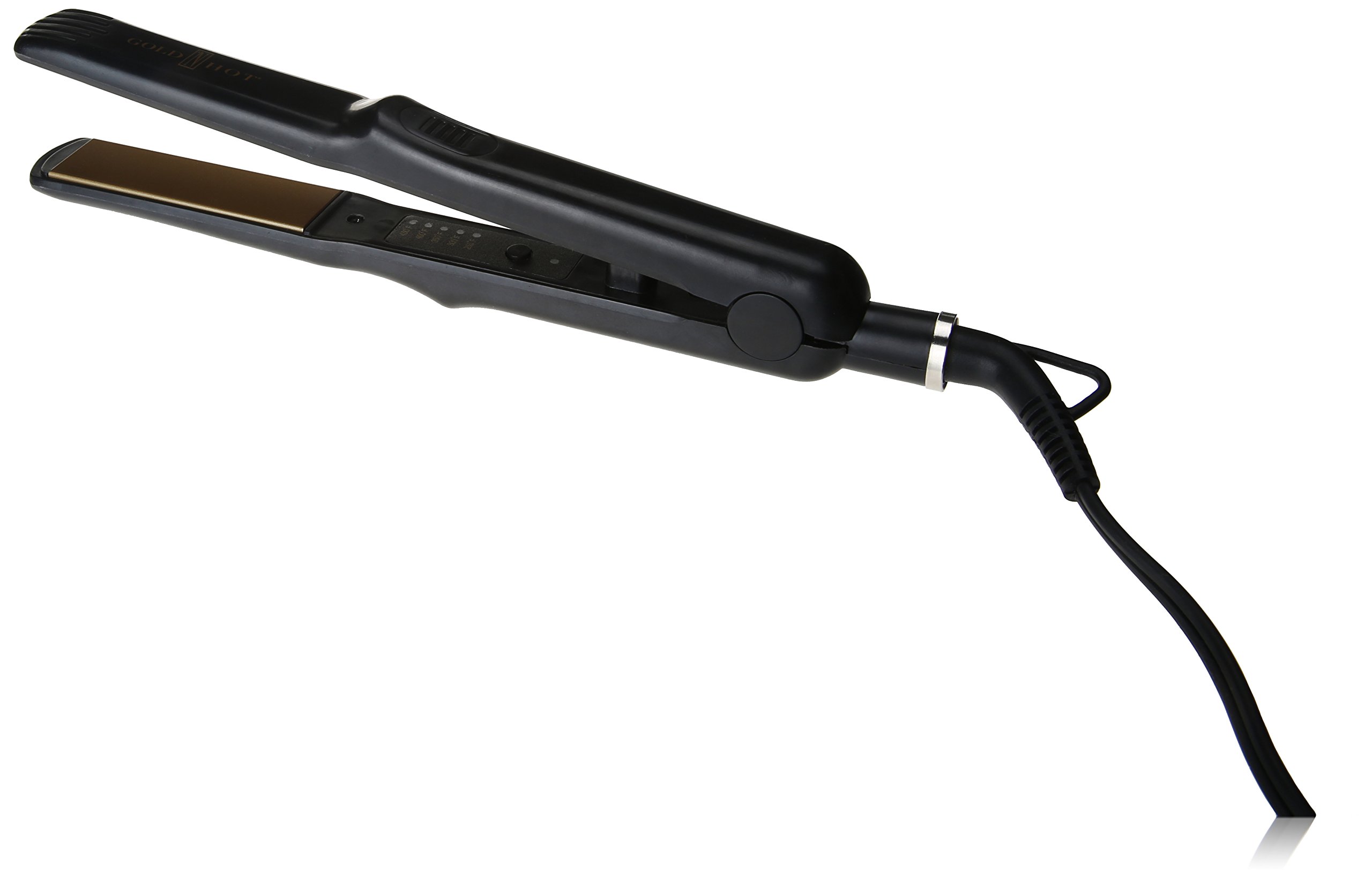 Gold 'N Hot Professional Ceramic Flat Iron 1 Inch - Hair Straightener for Smooth & Shiny Hair - Perfect for Home Use, Salon Styling & Travel