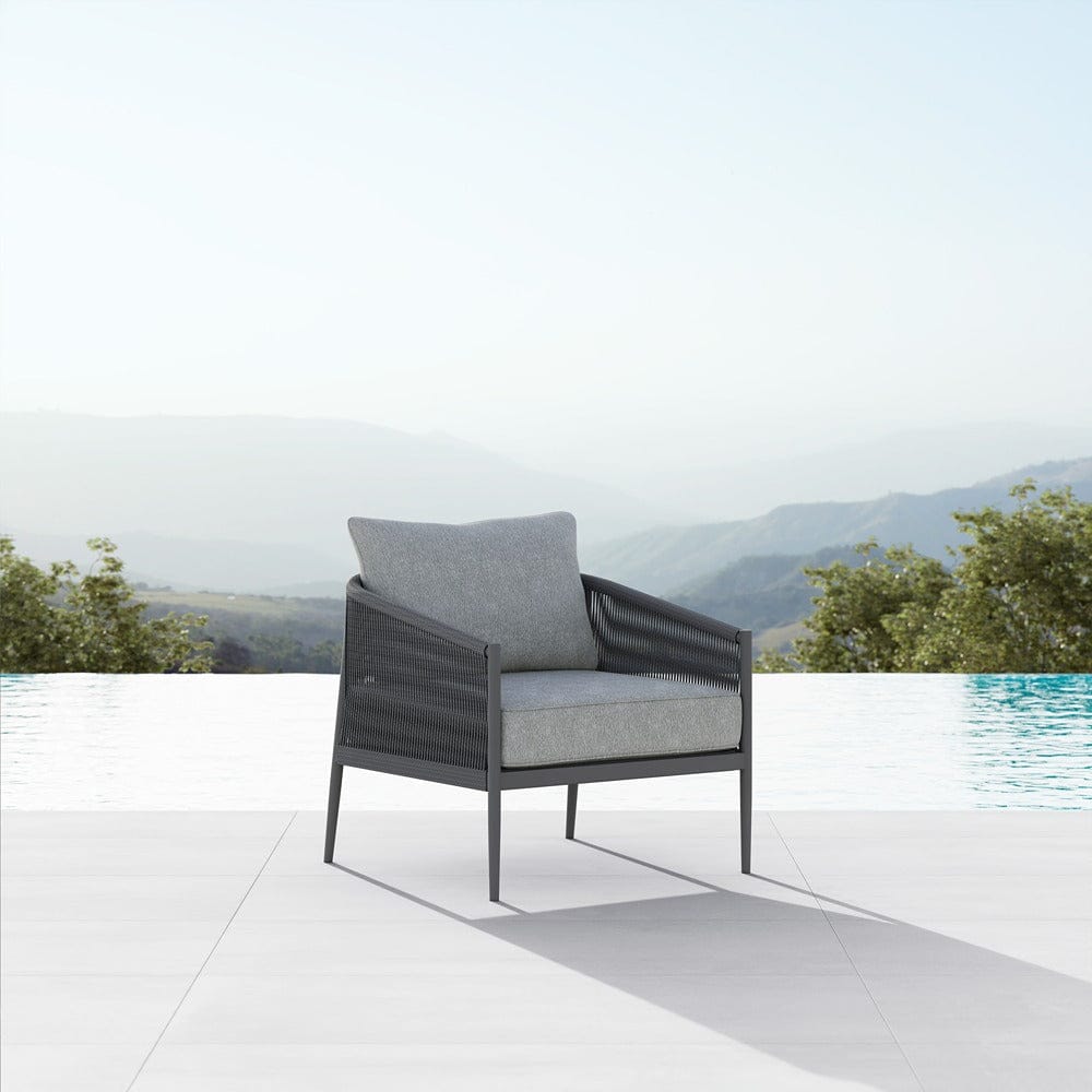 Catalina Outdoor Club Chair - Waterproof Wicker Patio Lounge Chair with Cushion - Perfect for Poolside, Garden, Deck, and Backyard Relaxation