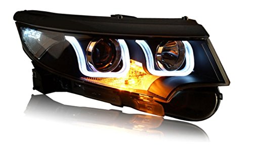 2011-2014 FORD EDGE LED Headlights with Bi-Xenon Lens & DRL - 8000K 35W H7 Bulbs - Car Styling Accessories for Night Driving & Enhanced Visibility