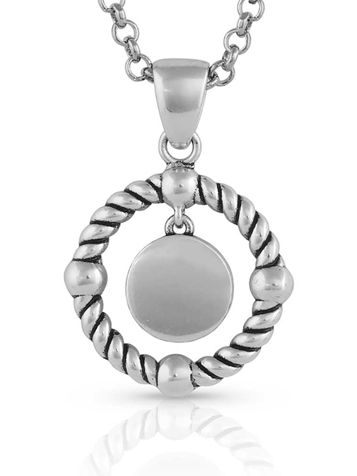 Montana Silversmiths NC5304 Women's Turquoise Necklace in Sterling Silver - Perfect for Casual Wear, Gift Giving & Western Fashion