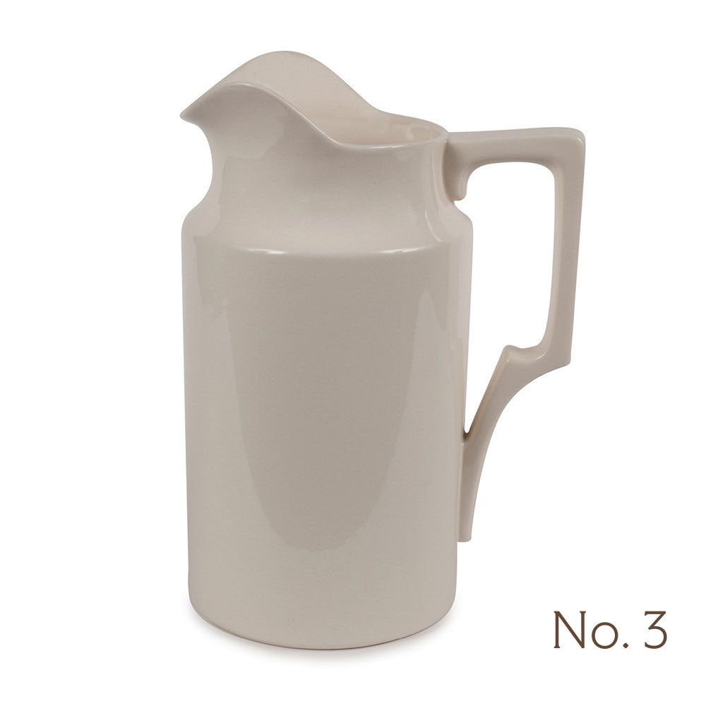 Premium Stoneware Pitcher - Elegant Creamware Design for Milk, Juice & Water - Perfect for Farmhouse Kitchen & Dining Table Decor
