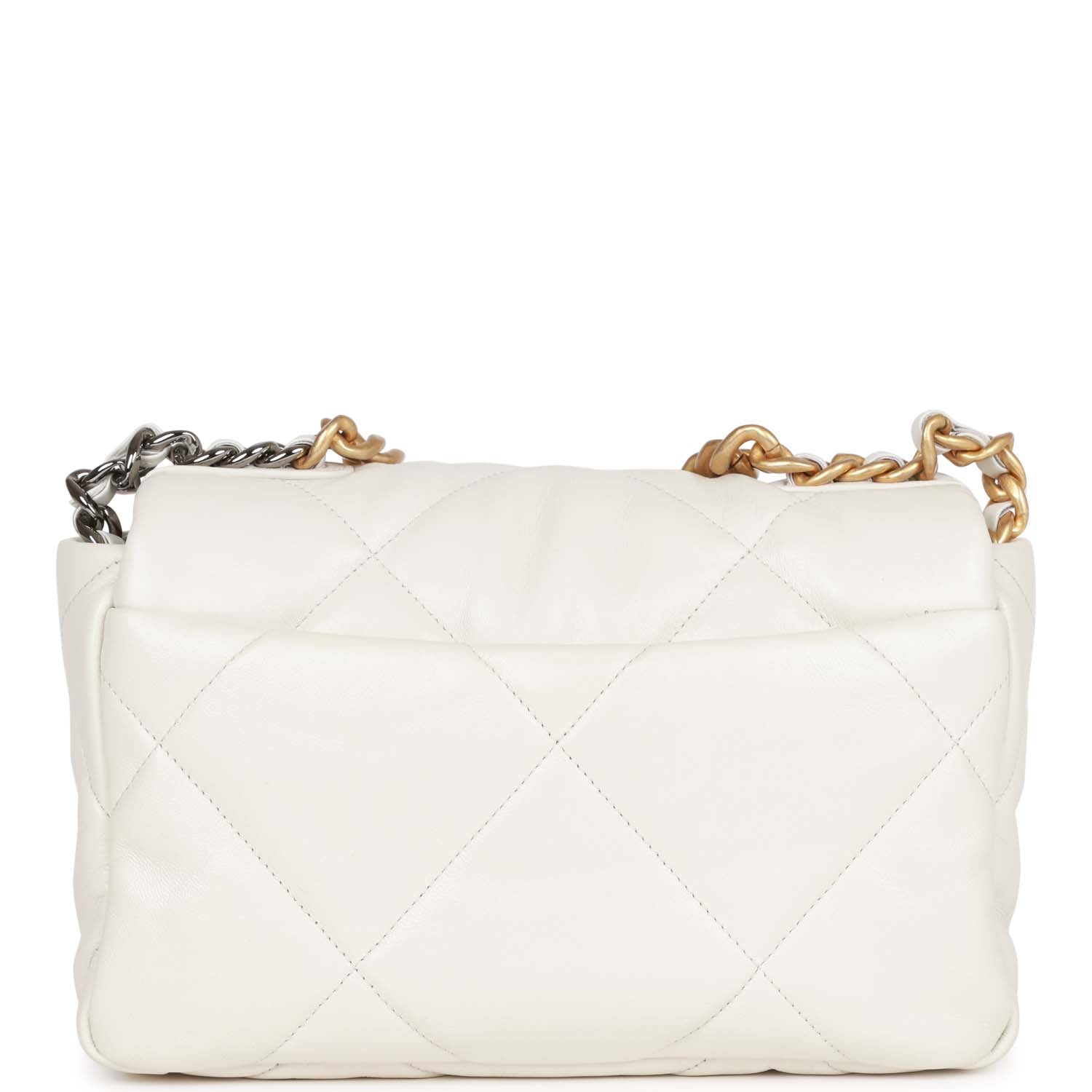 Chanel Medium 19 Flap Bag in White Calfskin with Mixed Hardware - Luxury Designer Handbag for Women, Perfect for Everyday Use & Special Occasions