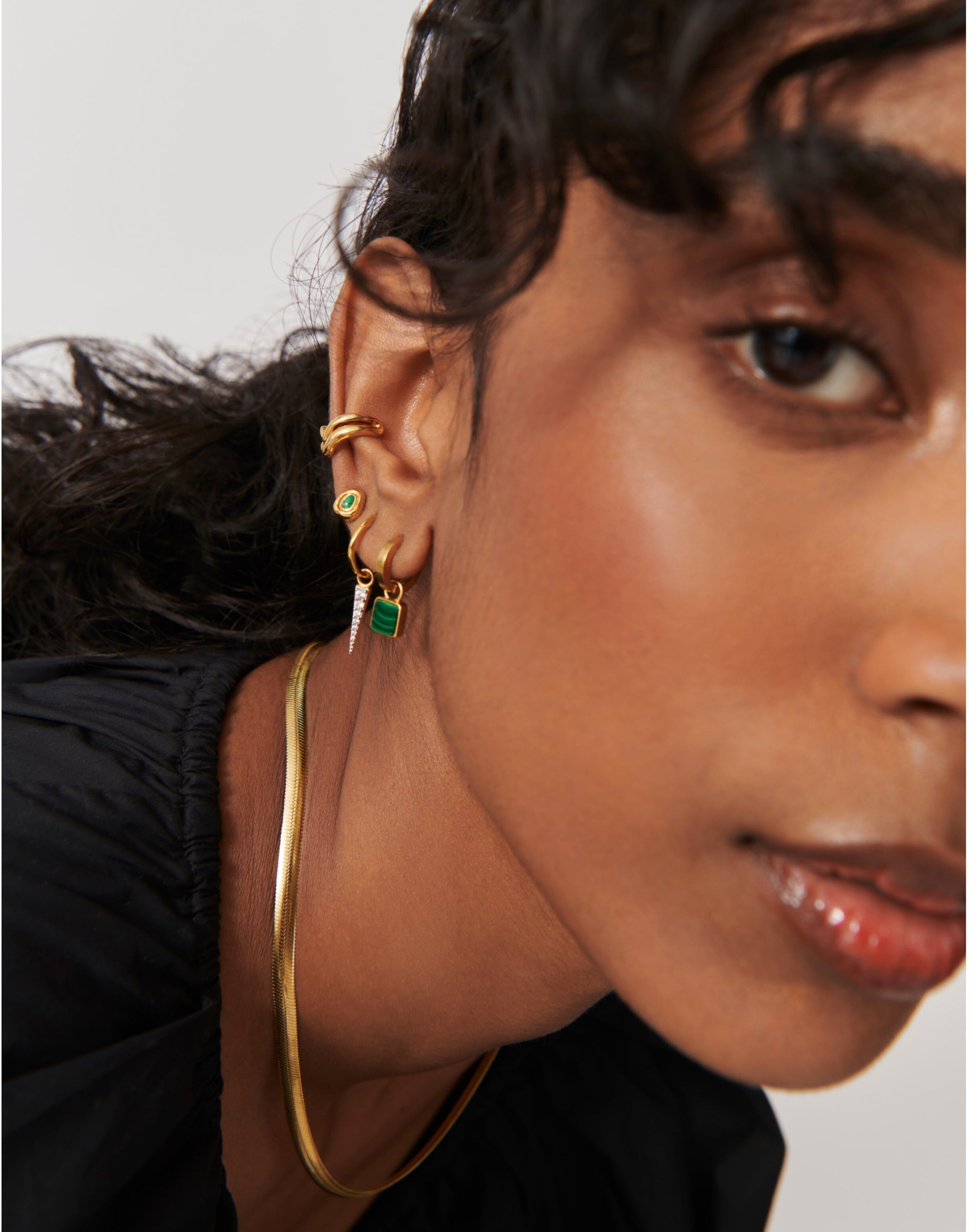 Molten Gemstone Sculptural Stud Earrings - Elegant Handmade Jewelry for Women | Perfect for Weddings, Parties & Everyday Wear