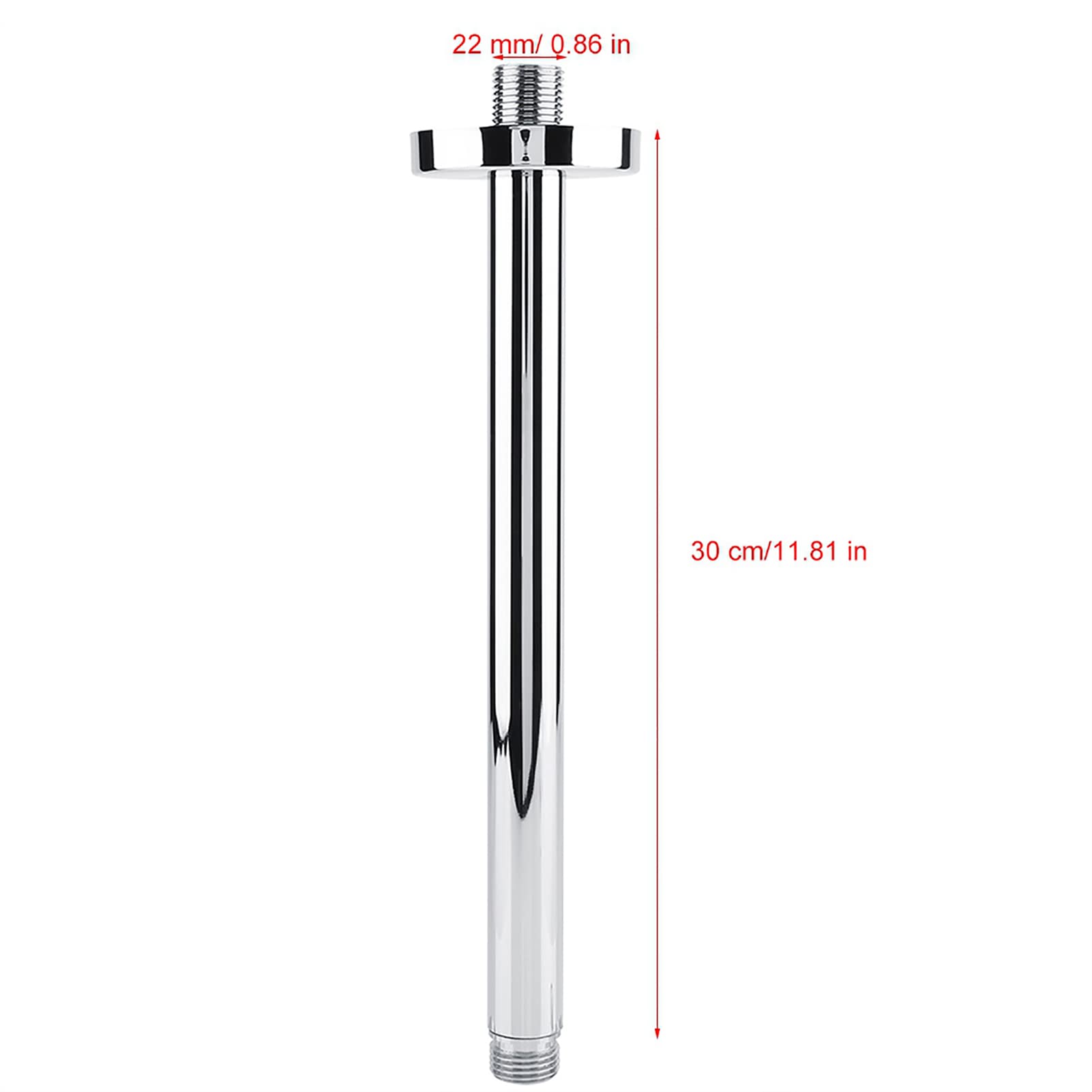 Stainless Steel Shower Arm - 12 Inch Wall Mount for Bathroom Shower - Perfect for Ceiling & Extension Use
