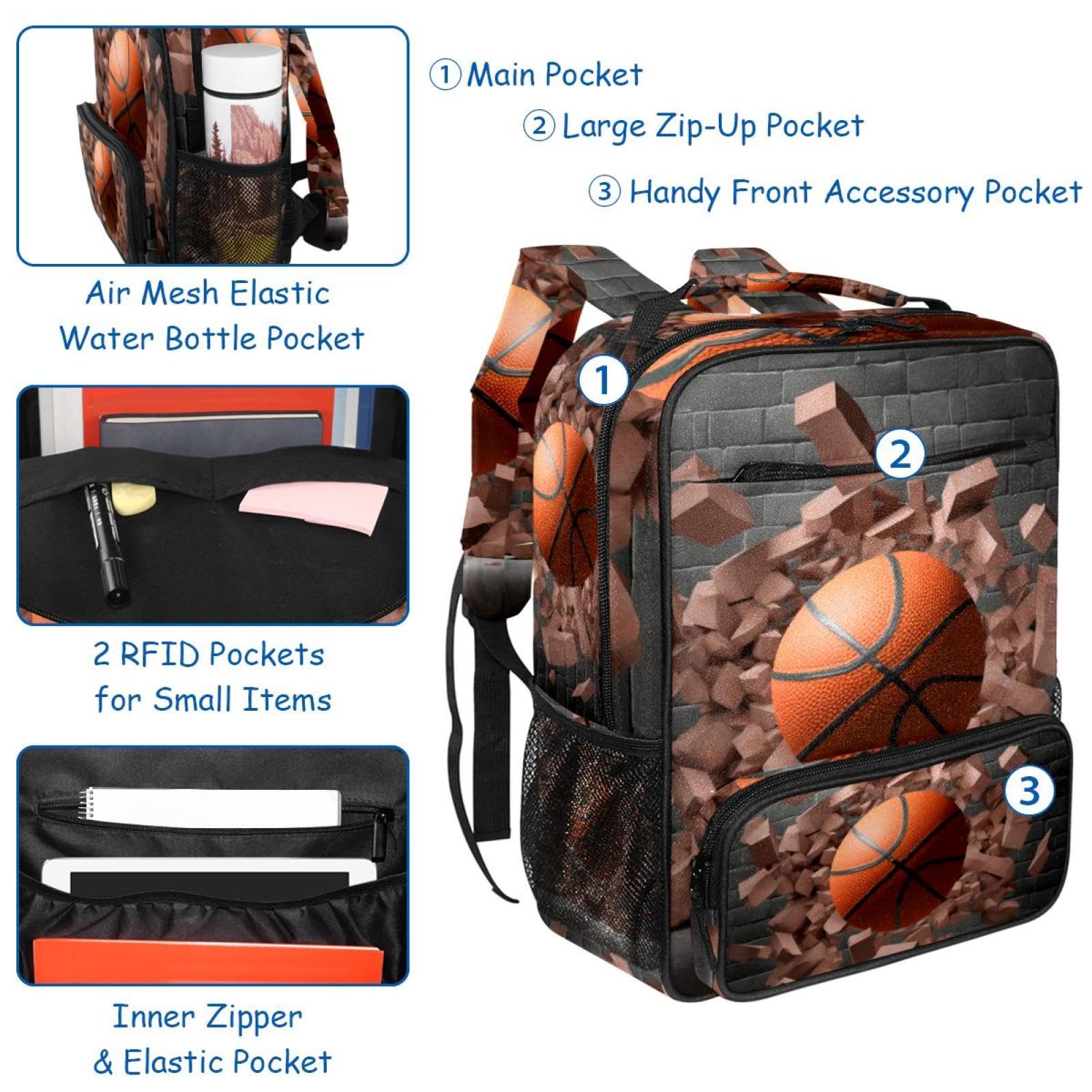 Men's & Women's Travel Backpack - Lightweight Durable Hiking Backpack with USB Charging Port - Perfect for Gym, Work, School & Outdoor Adventures