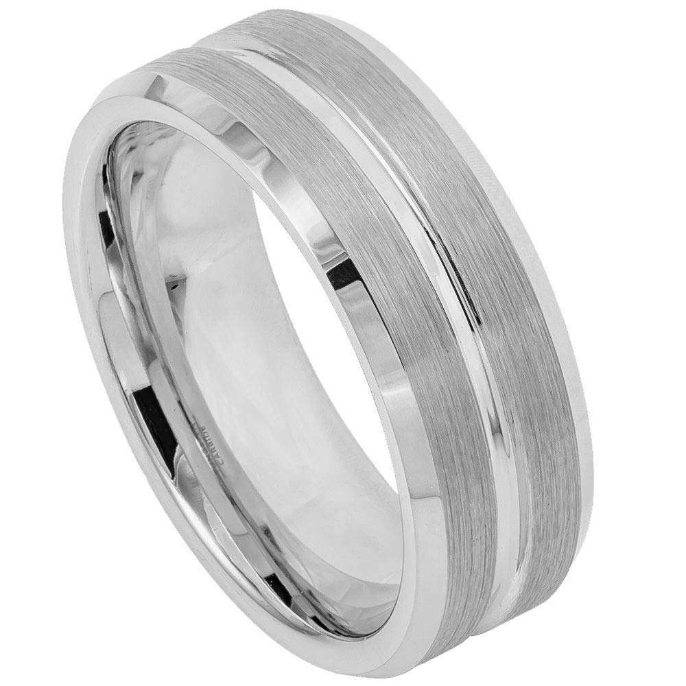Personalized Tungsten Wedding Rings for Couples - Laser Engraved Men & Women Bands for Anniversaries