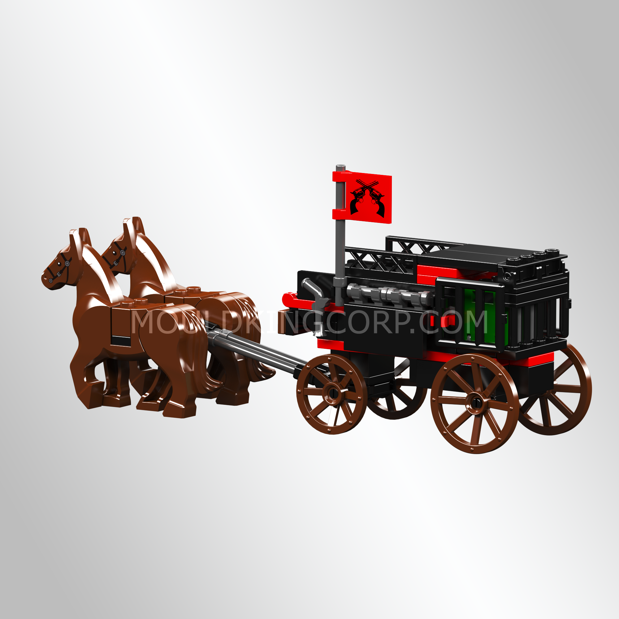 Mould King 24062 Wild West Bank Heist Building Blocks Set - 693 Pieces Western Themed Construction Toy for Adults & Kids | Perfect for Creative Play, Collectors & Western Movie Fans