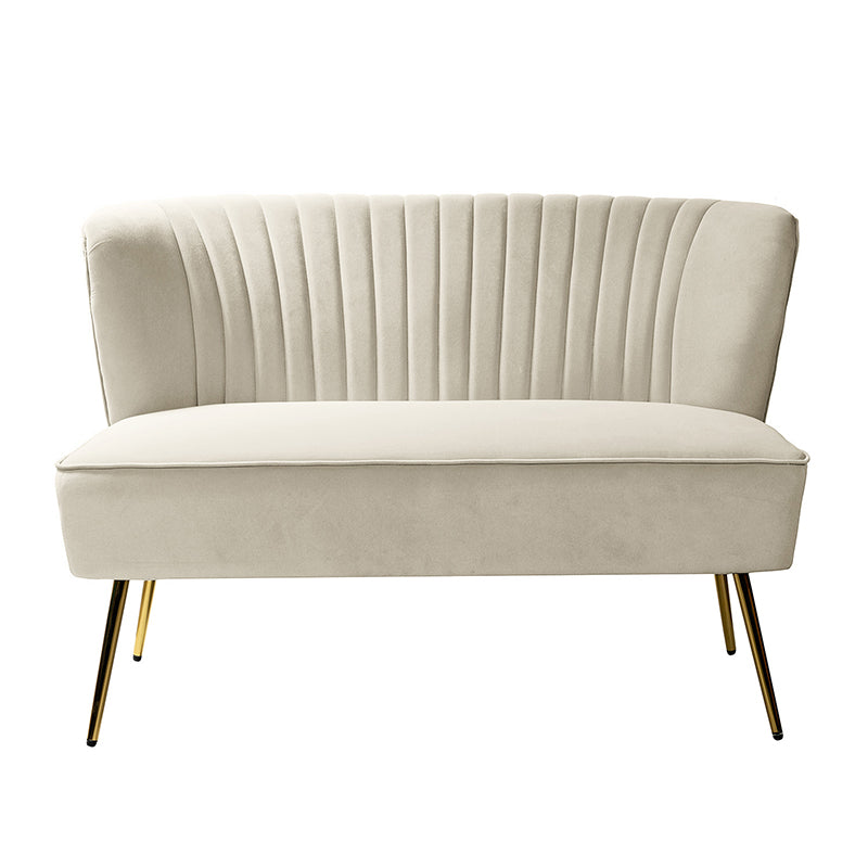 Bariana Velvet Loveseat - Soft & Luxurious Small Couch for Living Room, Bedroom, or Office - Perfect for Cozy Seating & Home Decor