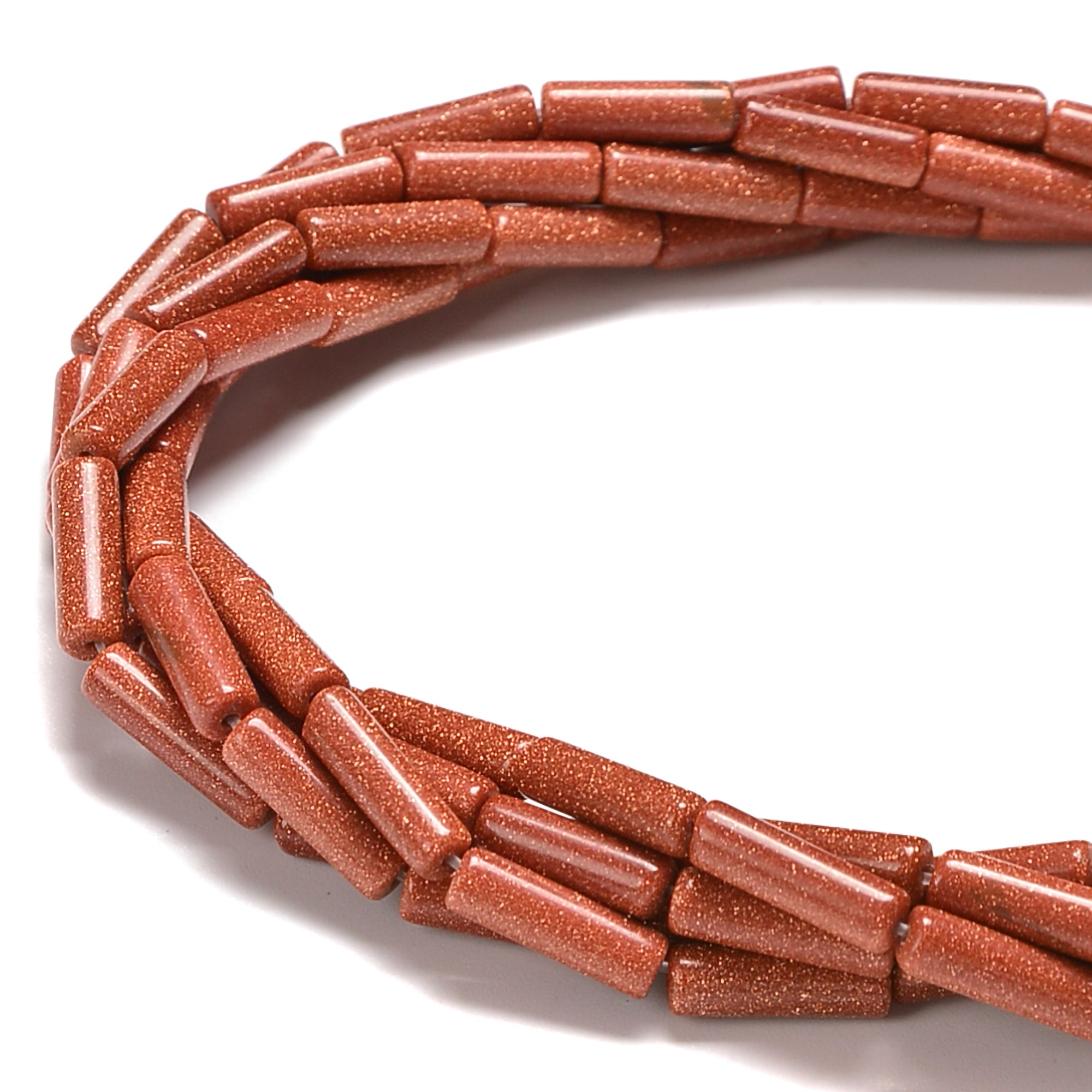 4x13mm Gold Sandstone Cylinder Tube Beads - 15.5 Inch Strand for Jewelry Making, DIY Bracelets & Necklaces - Healing Crystal Beads for Meditation & Spiritual Gifts