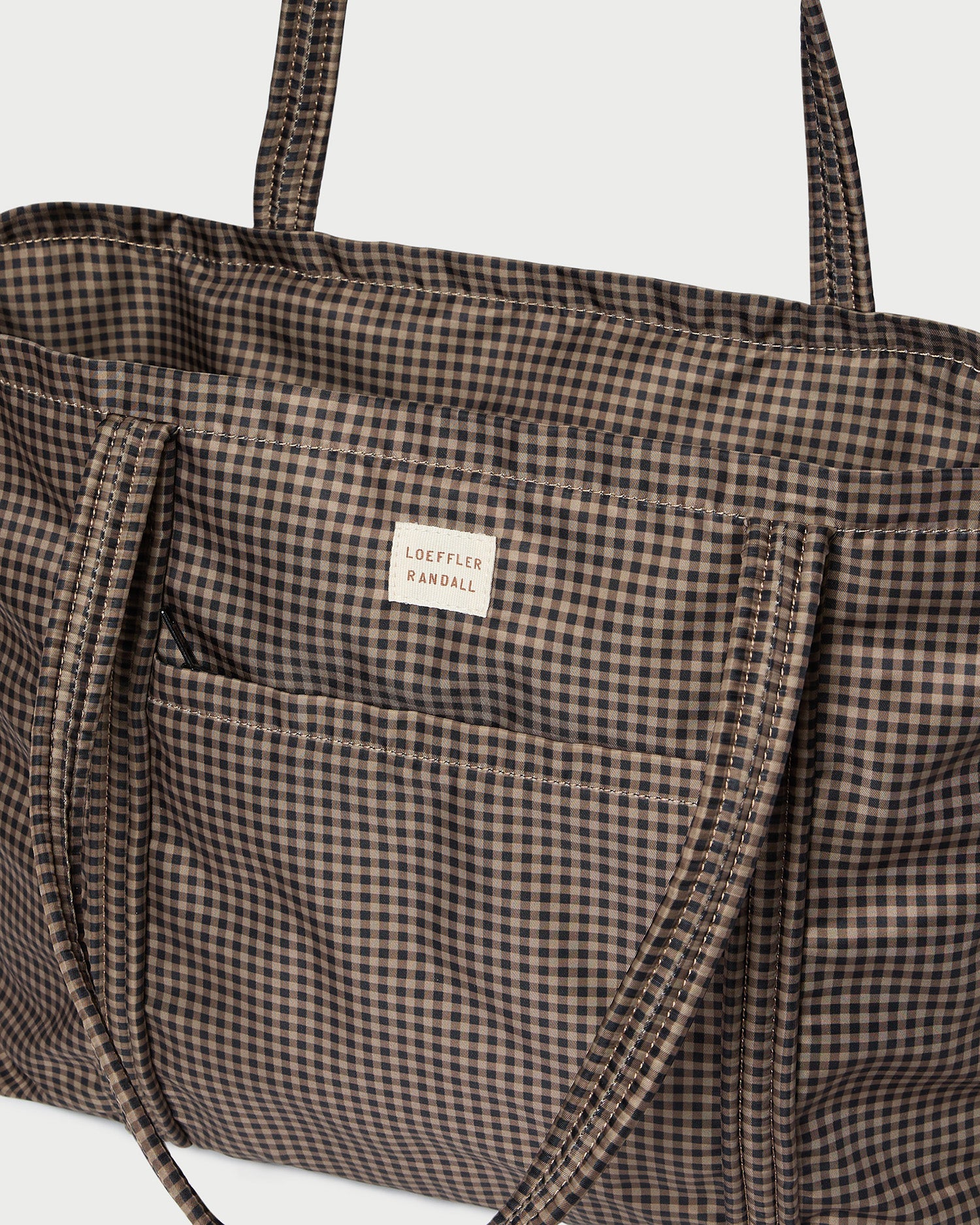 Dina Brown and Black Checkered Travel Tote Bag for Women - Stylish Carryall for Work, Weekend Getaways & Airplane Travel