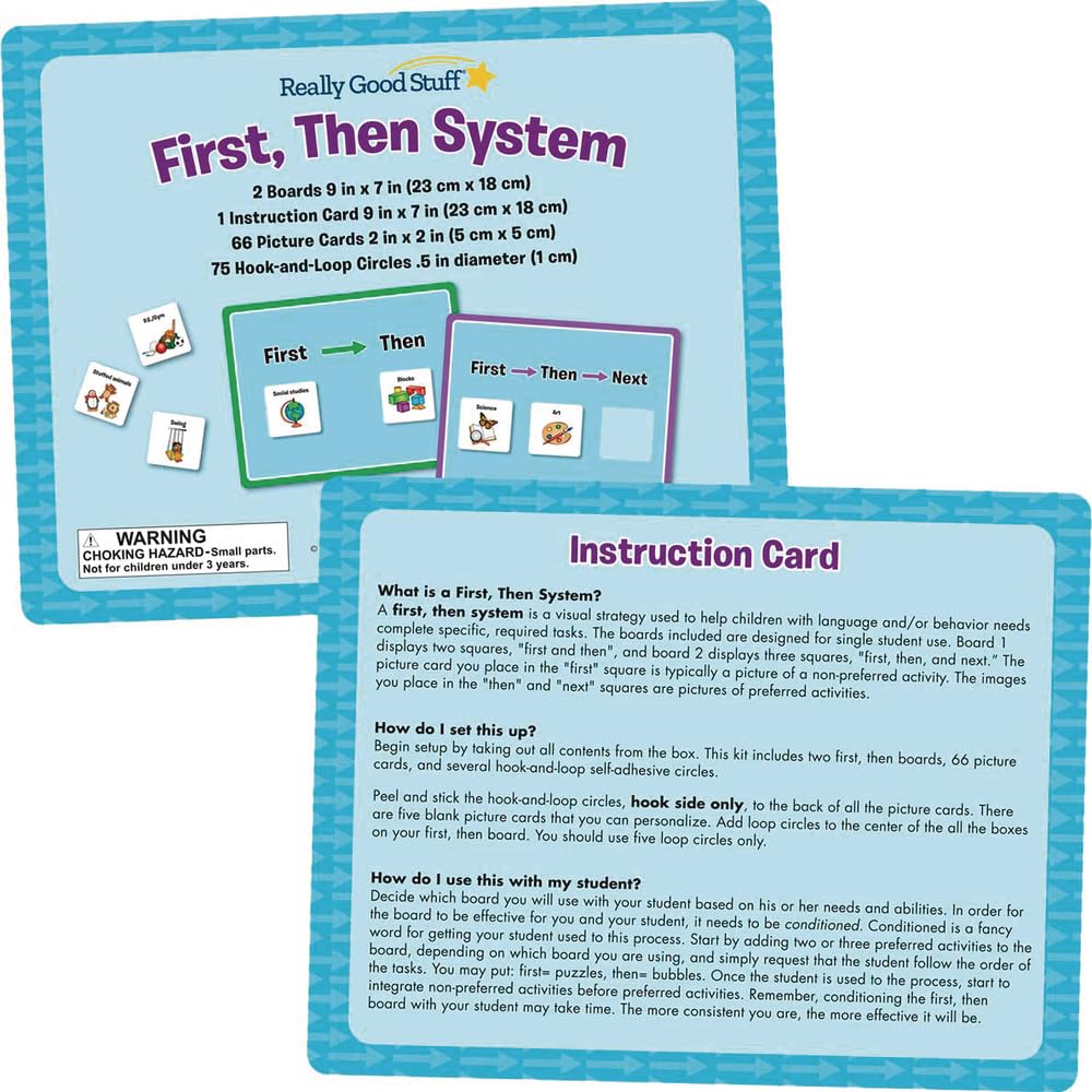 Really Good Stuff First System - 2 Boards & 66 Cards for Classroom Learning