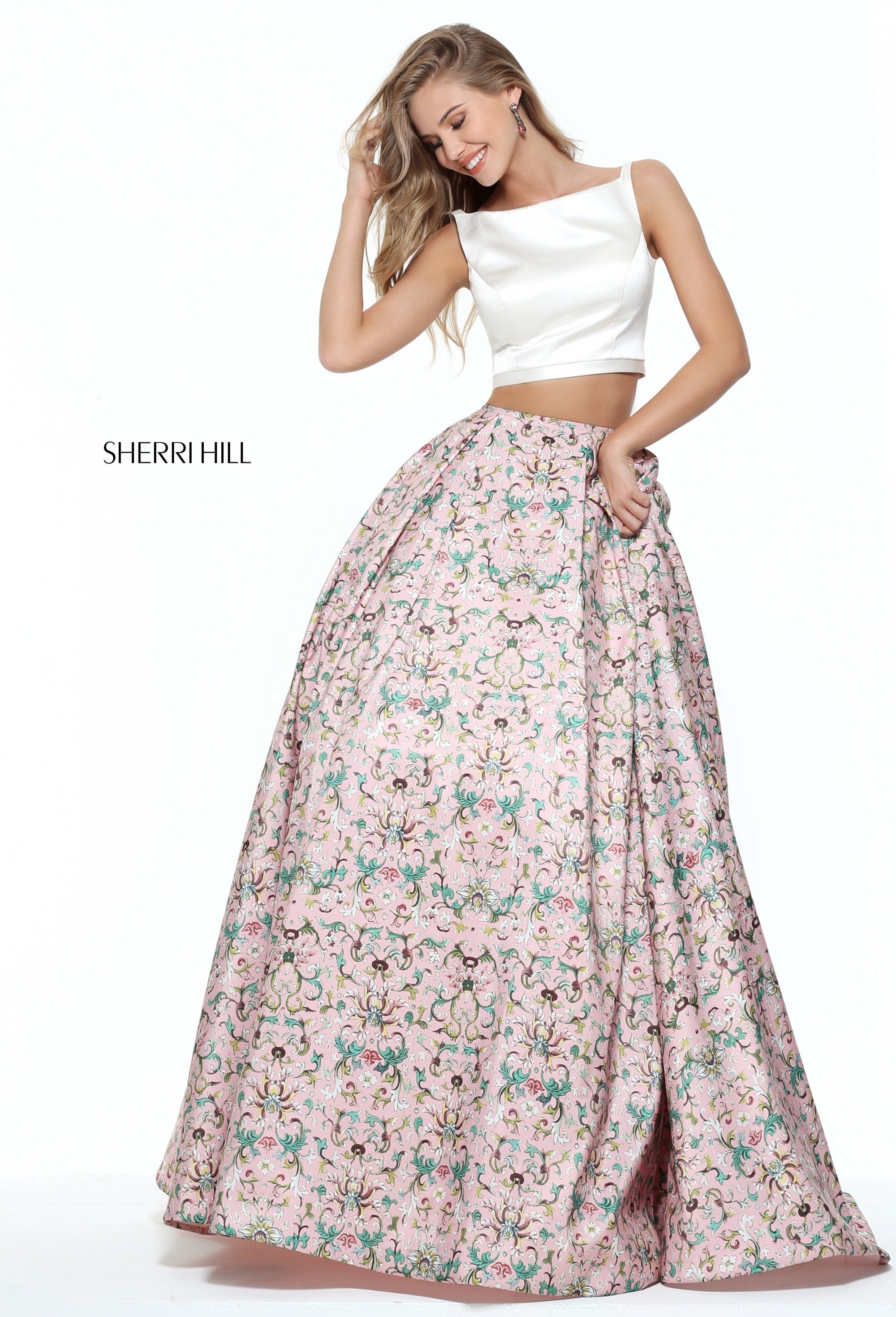 ivory/pink print