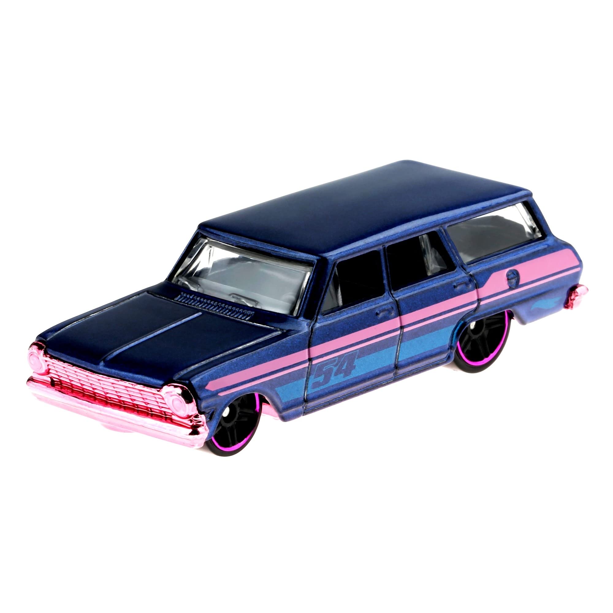 Hot Wheels 2022 Pearl & Chrome 64 Chevy Nova Wagon Diecast Car - 1:64 Scale Collectible Toy Vehicle for Kids & Adults - Perfect for Display, Gifts, and Racing Play Sets