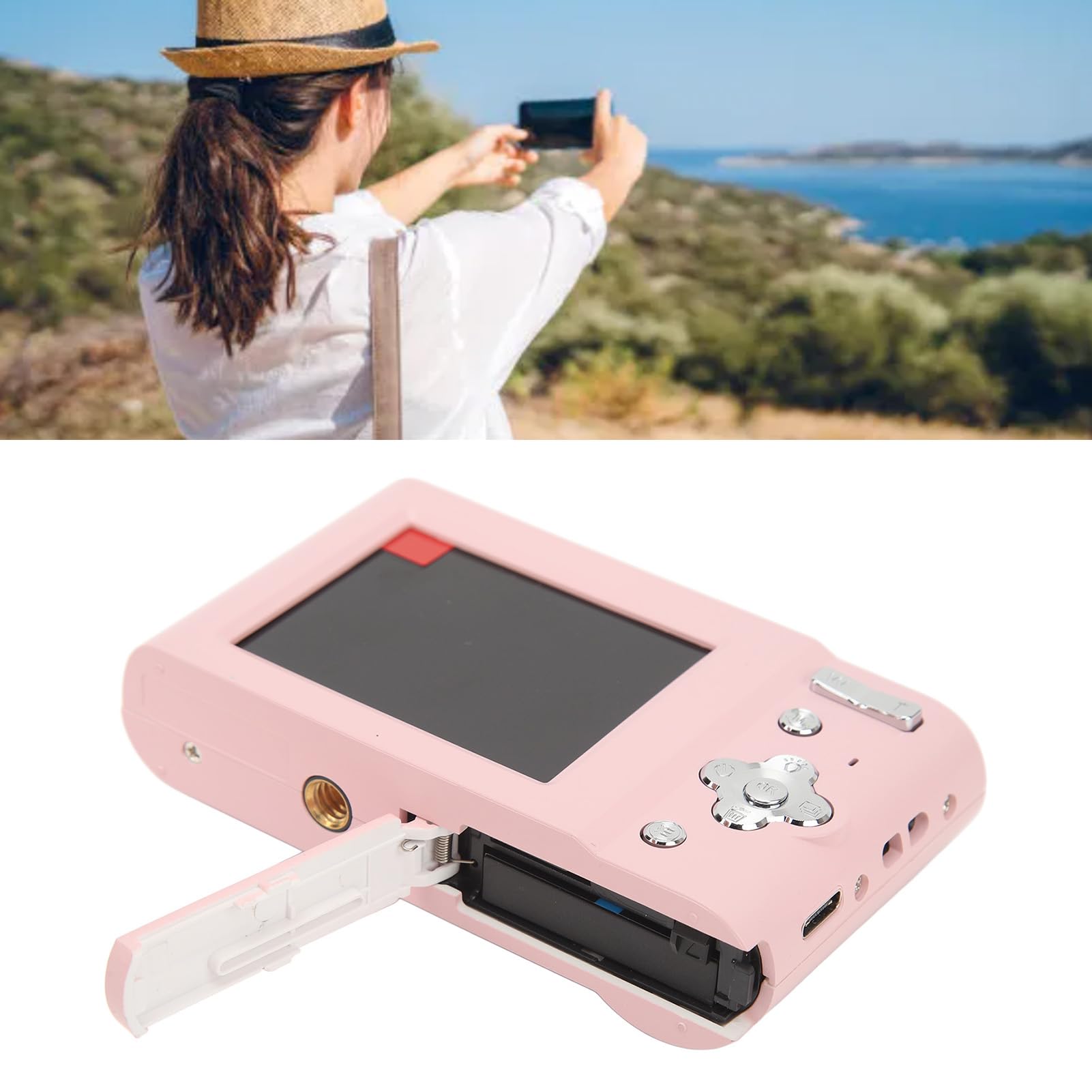 44MP 2.7K Digital Camera with 8x Zoom - Compact Smart Point and Shoot Camera for Vlogging, Travel Photography & Family Moments | Perfect for YouTube Creators, Vacation Shots & Everyday Memories