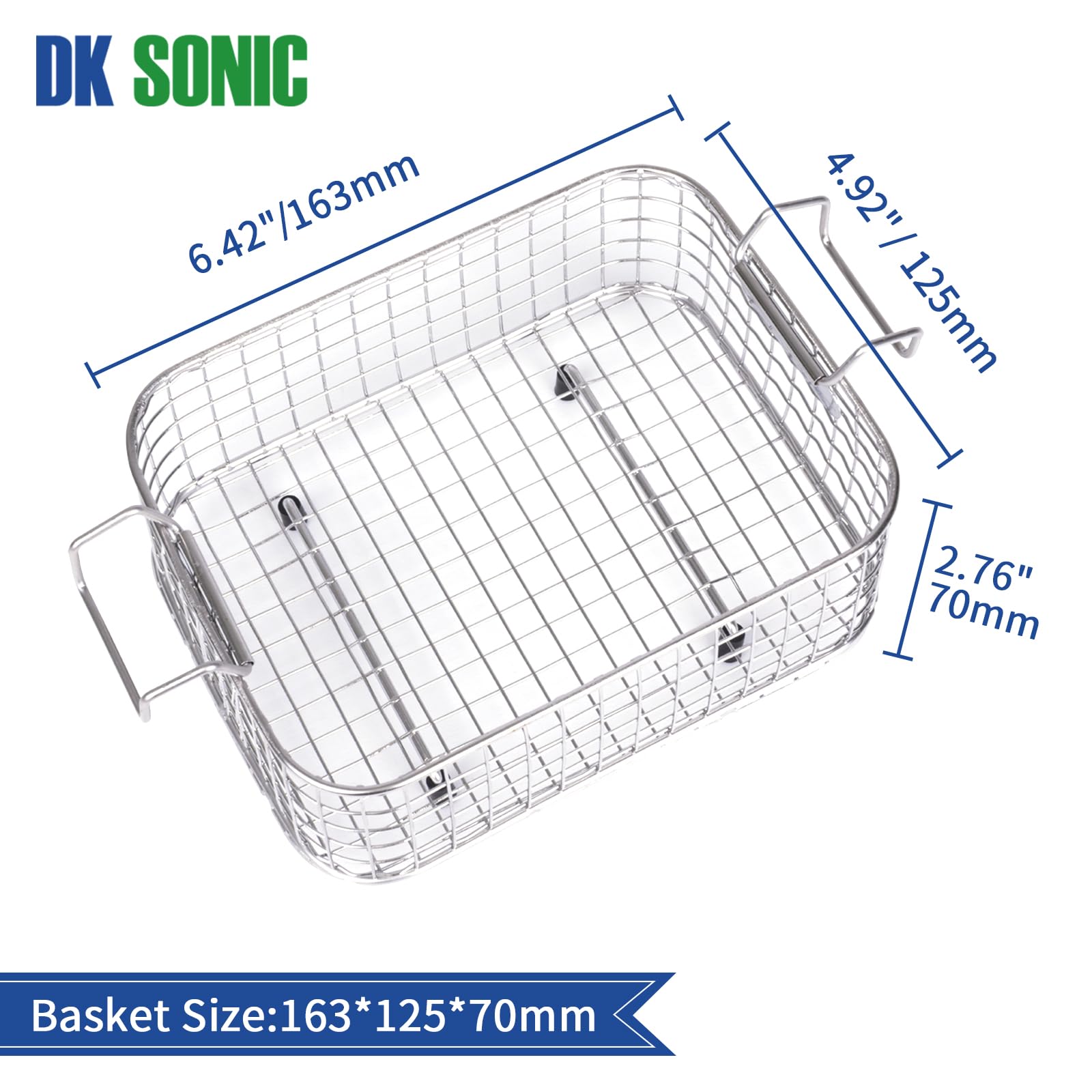 DK SONIC 2L Ultrasonic Cleaner - Stainless Steel Jewelry Cleaner with Timer, Heater & Basket | Professional Cleaning for Jewelry, Eyeglasses, Coins, Carburetor Parts | Perfect for Home, Jewelry Stores & Repair Shops (110V, 0.53Gal)